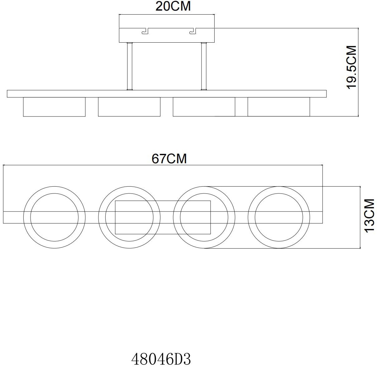GLOBO LIGHTING Deckenleuchte »ZARA« LED-Modul 1 Stk. Warmweiß LED Deckenleuchte für Wohn- & Flur sandfarben