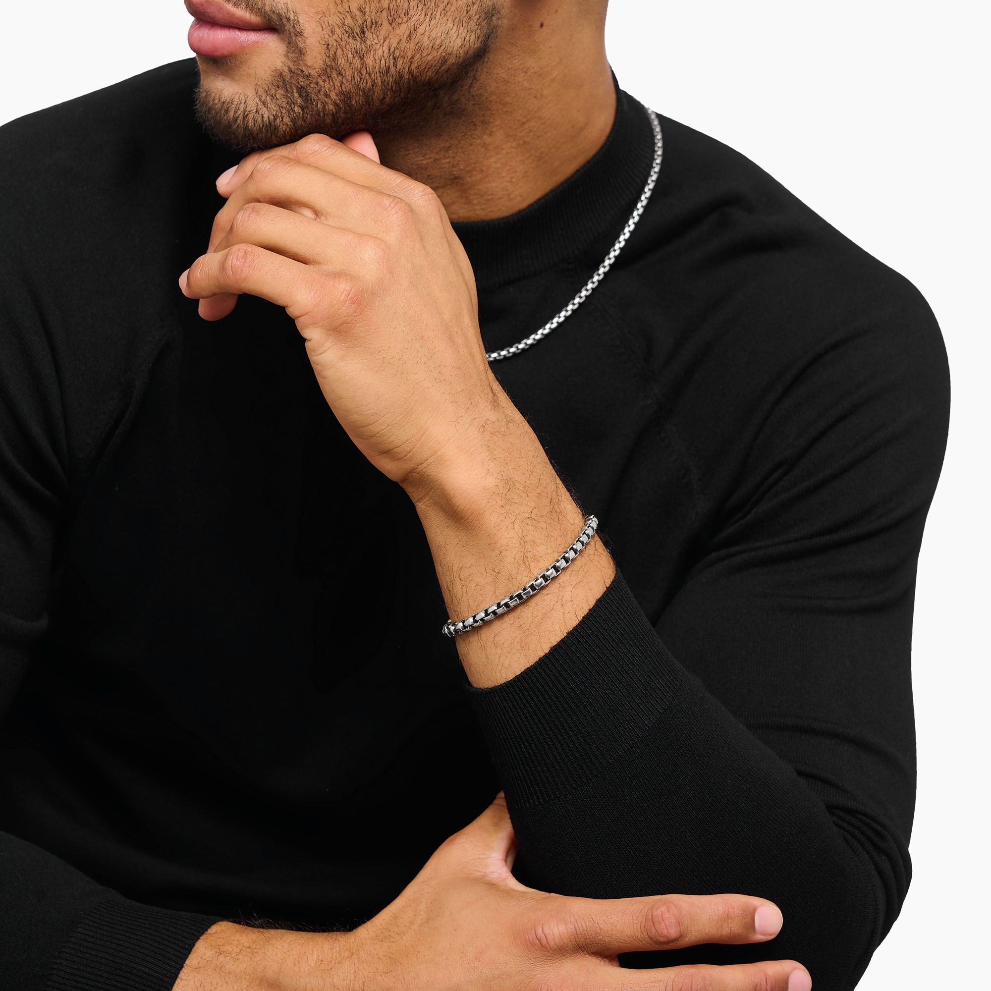 THOMAS SABO Armband »Box Chain-Armband Silber, A2198-637-21-L20«