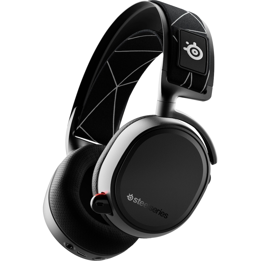 SteelSeries Gaming-Headset »Arctis 9 + Game Pass für PC«, A2DP Bluetooth-HFP-HSP-WLAN (WiFi), Rauschunterdrückung-Freisprechfunktion-integrierte Steuerung für Anrufe und Musik