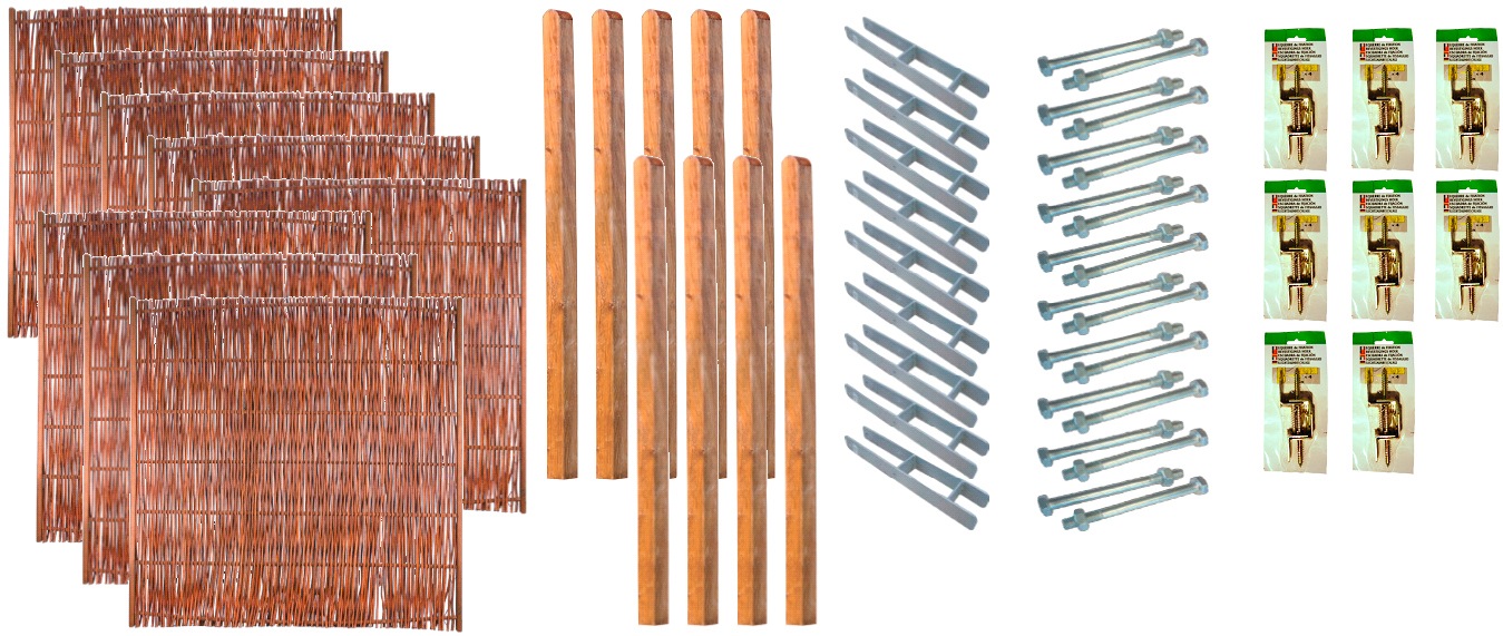 Tetzner & Jentzsch Weidenzaun »Fontana 6«, 8 Elemente, LxH: 1521x180 cm