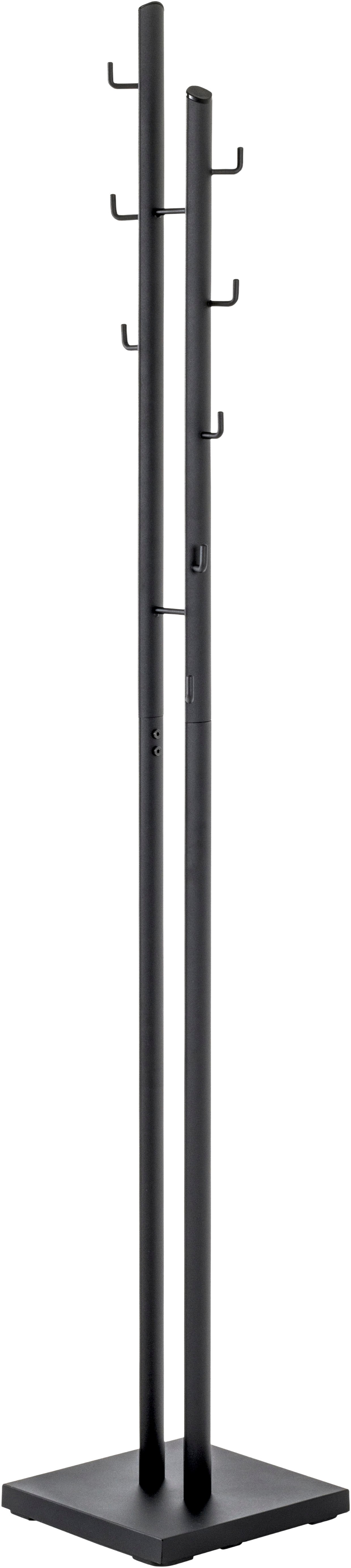 HAKU Garderobenständer "Kleiderständer, Standgarderobe" rund - aus Metall Schwarz - B/T/H 29/29/176 cm