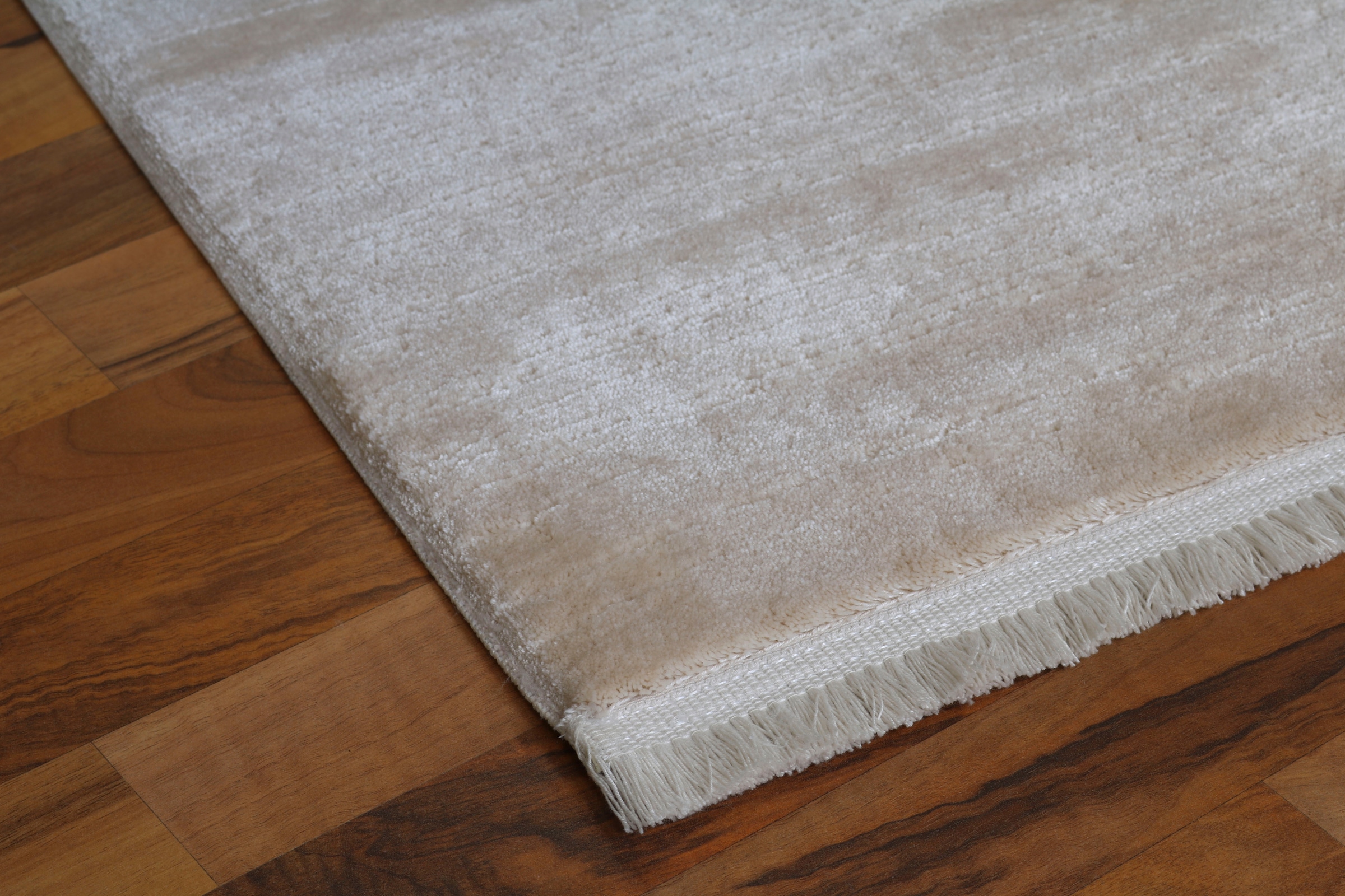 RESITAL The Voice of Carpet Läufer »Lana 380«, rechteckig, Kurzflor, gewebt, Hoch-Tief-Struktur, mit Fransen, uni Farben