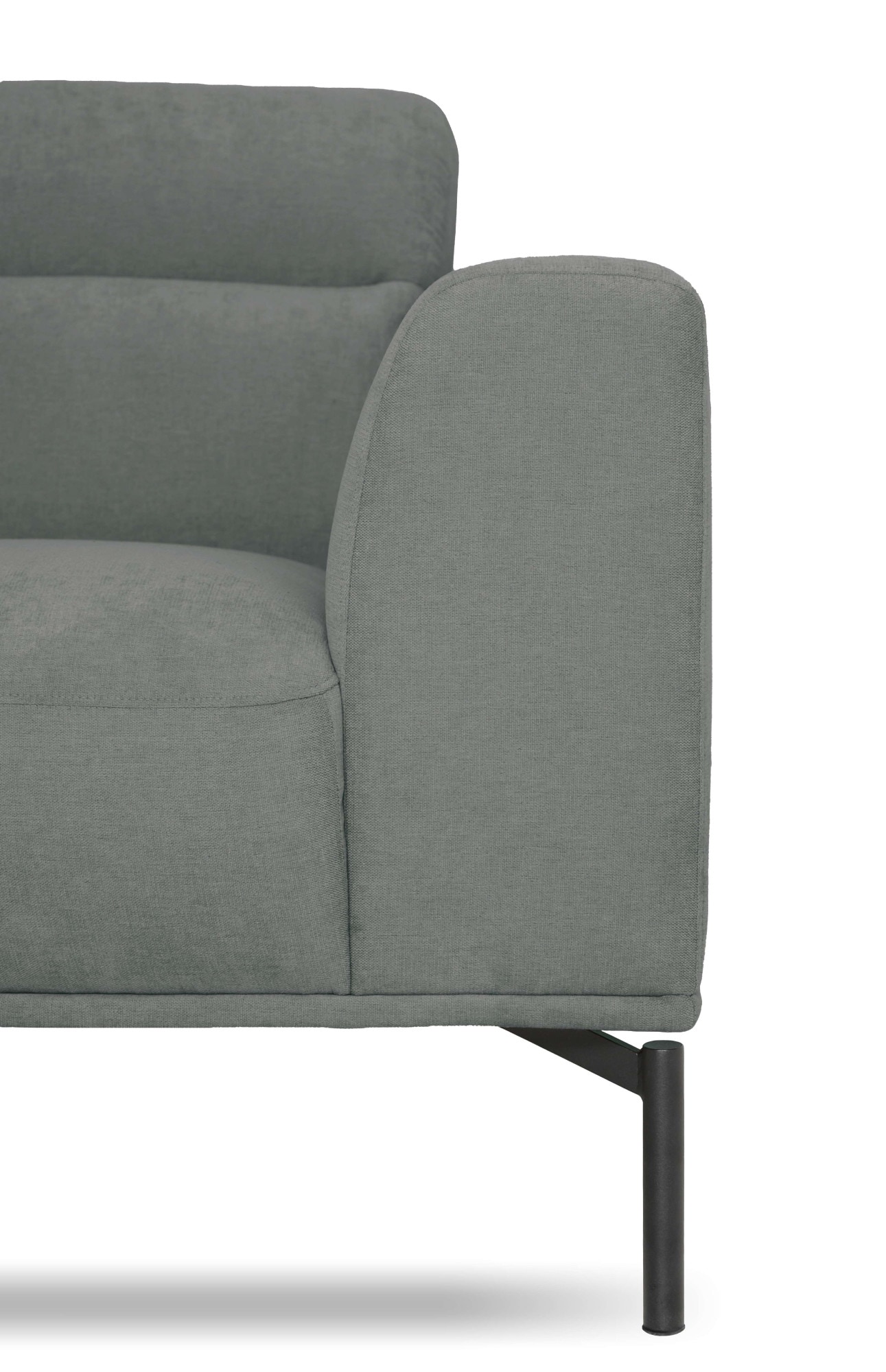 OTTO home Ecksofa »Nennor, weiches Chenille« Breite 278 cm, Wellenunterfederung, schwarze Metallfüße