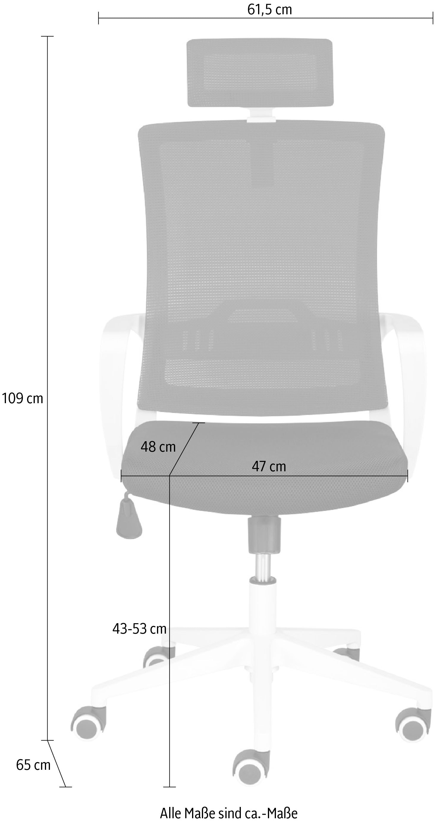 Mayer Sitzmöbel Bürostuhl, Polyester, "mySTUDIO"