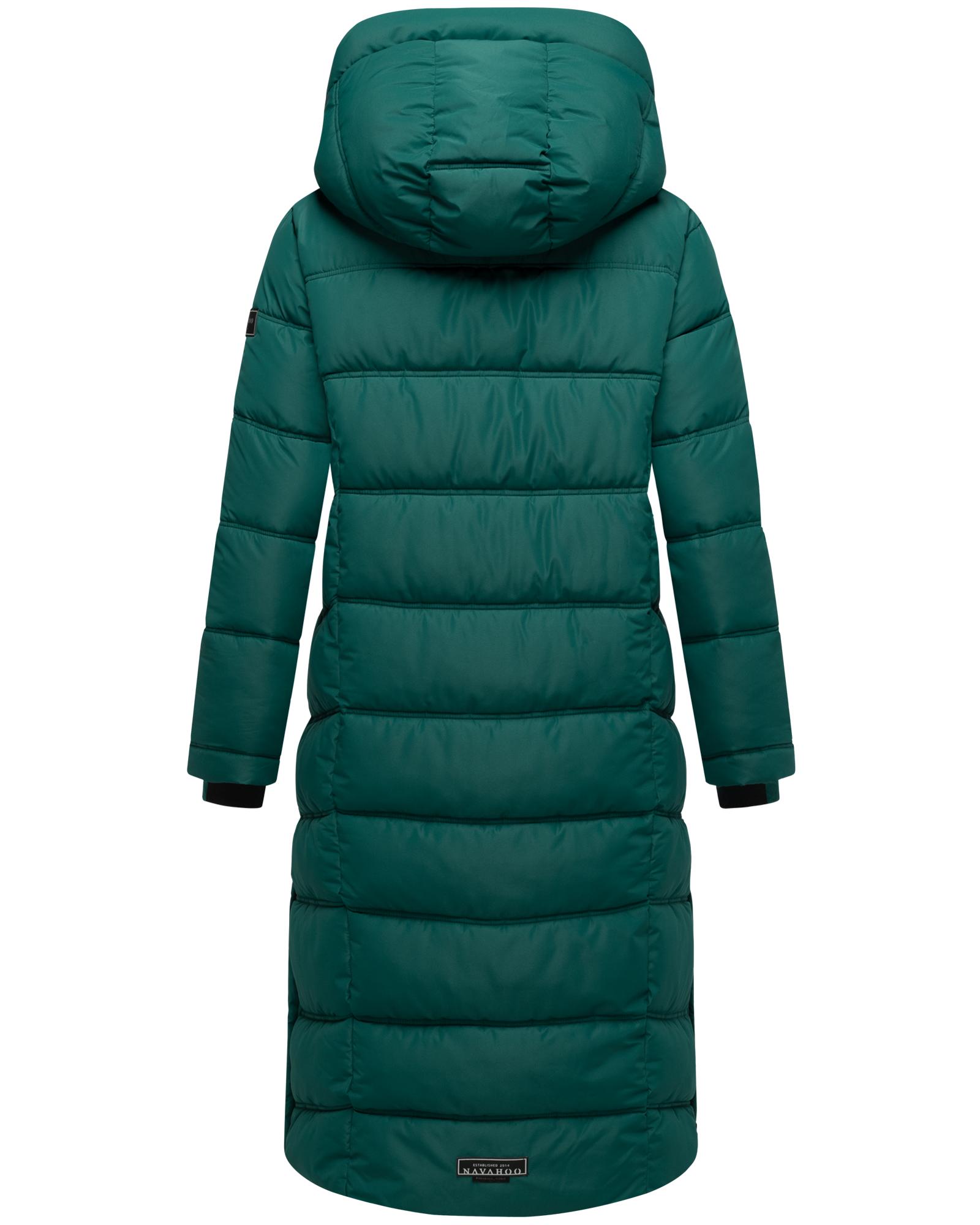 Thumbnail - Navahoo Steppmantel "Engelsfeder XIV" Langer Wintermantel mit innenliegenden Rucksackträgern