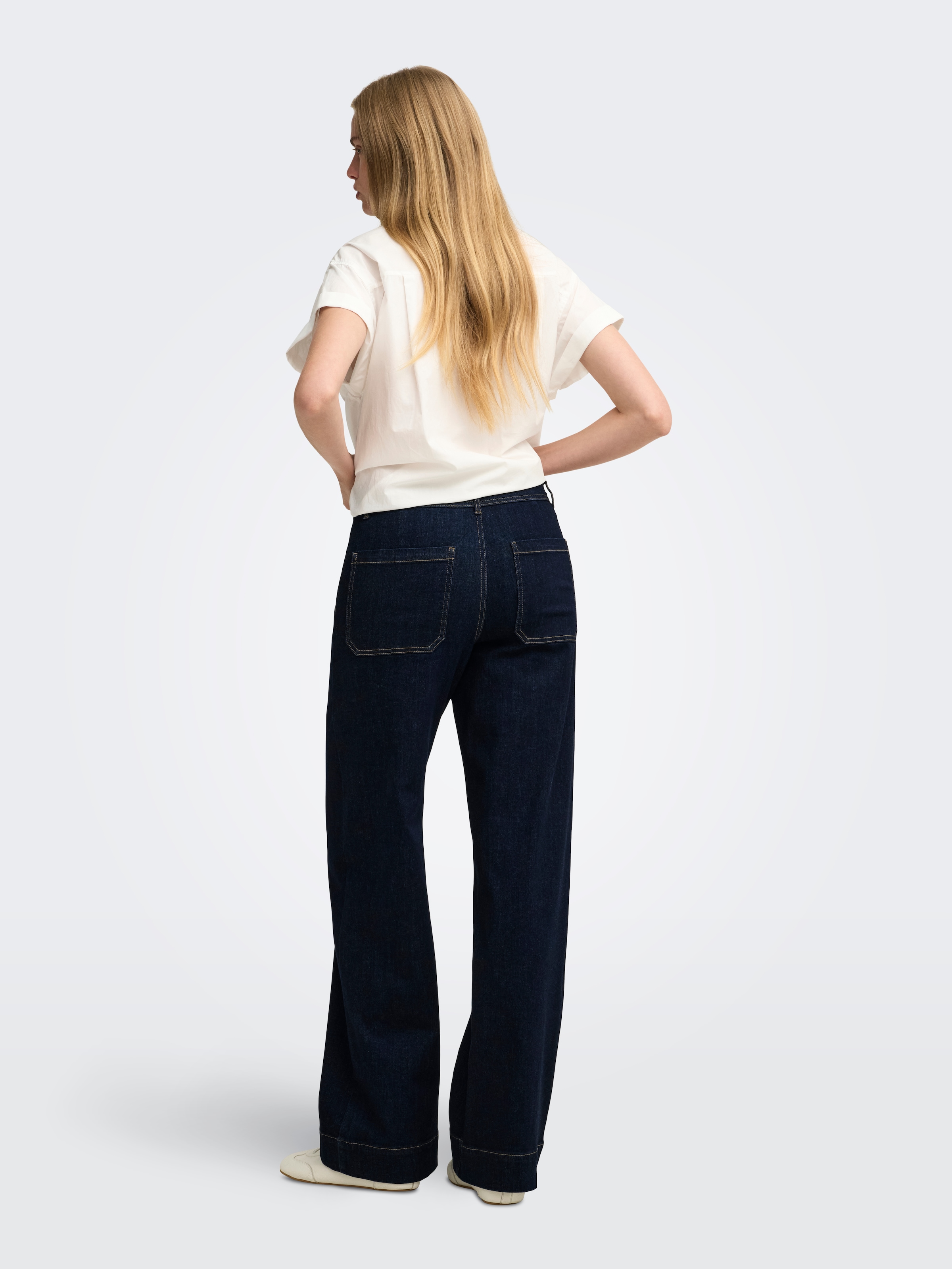ONLY High-waist-Jeans »ONLMADISON HW CHINO WIDE DNM GUA772 NOOS« Materialmix, wide fit