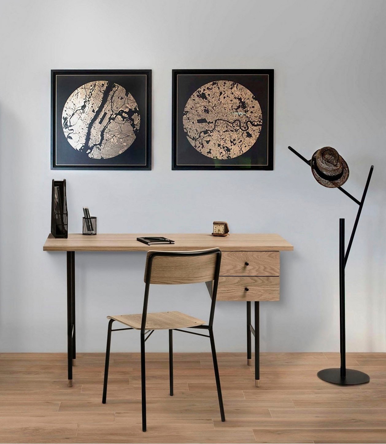 Woodman Schreibtisch "Jugend", Schubladen mit Soft-Close-Funktion, Beine au günstig online kaufen