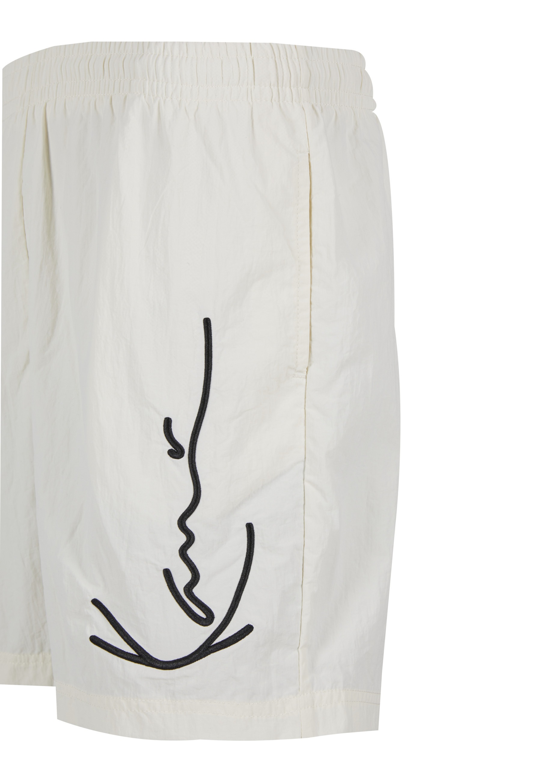 Badeshorts KARL KANI "Karl Kani Signature Swim Shorts", Herren, Gr. S, US-Größen, sanftes weiß, 100% Polyester, Badehosen Badeshorts 2
