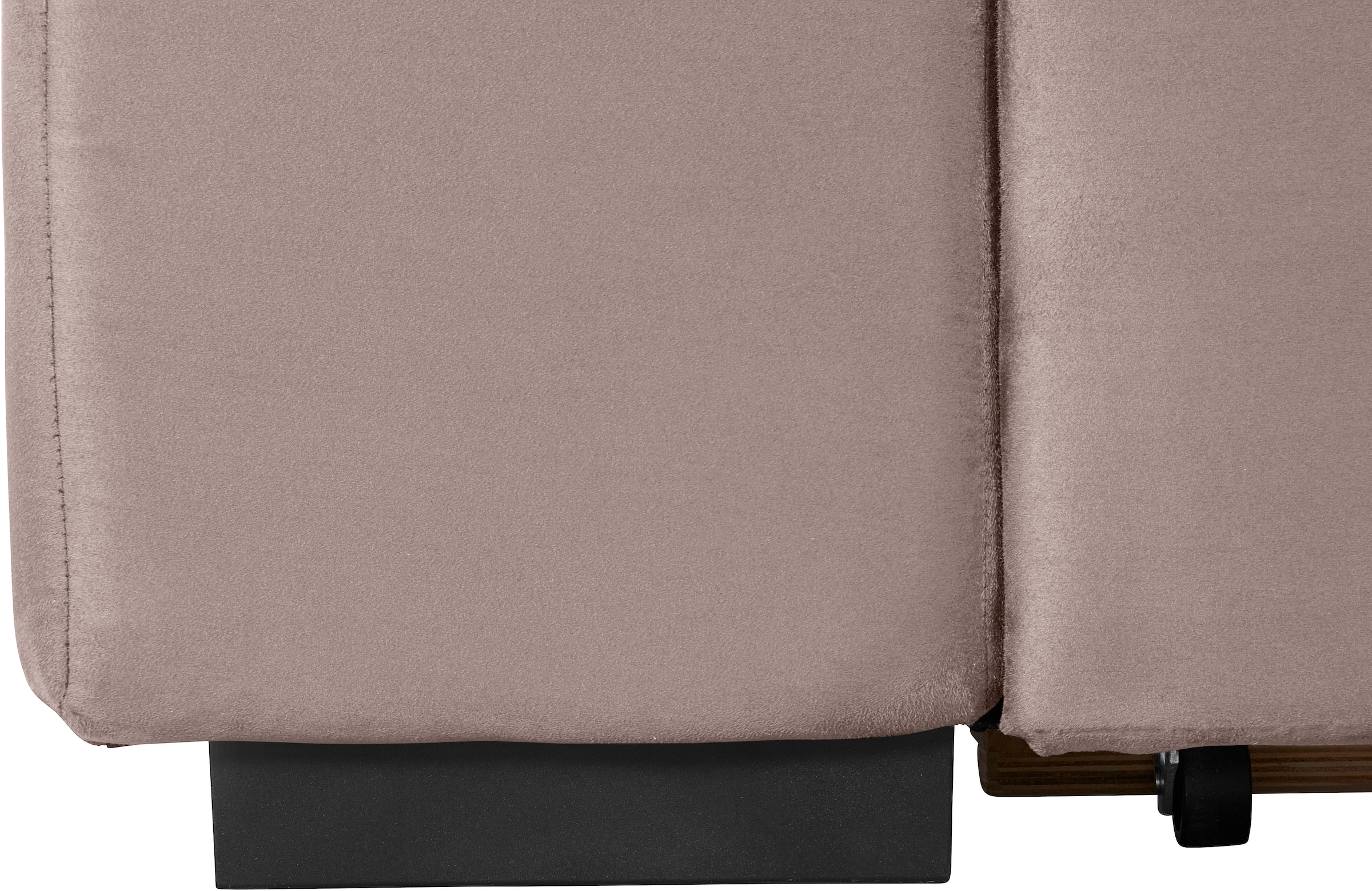 COTTA Ecksofa »Lola L-Form mit Kopfteilfunktion & Hocker«, (Set, mit Hocker), wahlweise mit Bettfunktion, Bettkasten & Armteilverstellung
