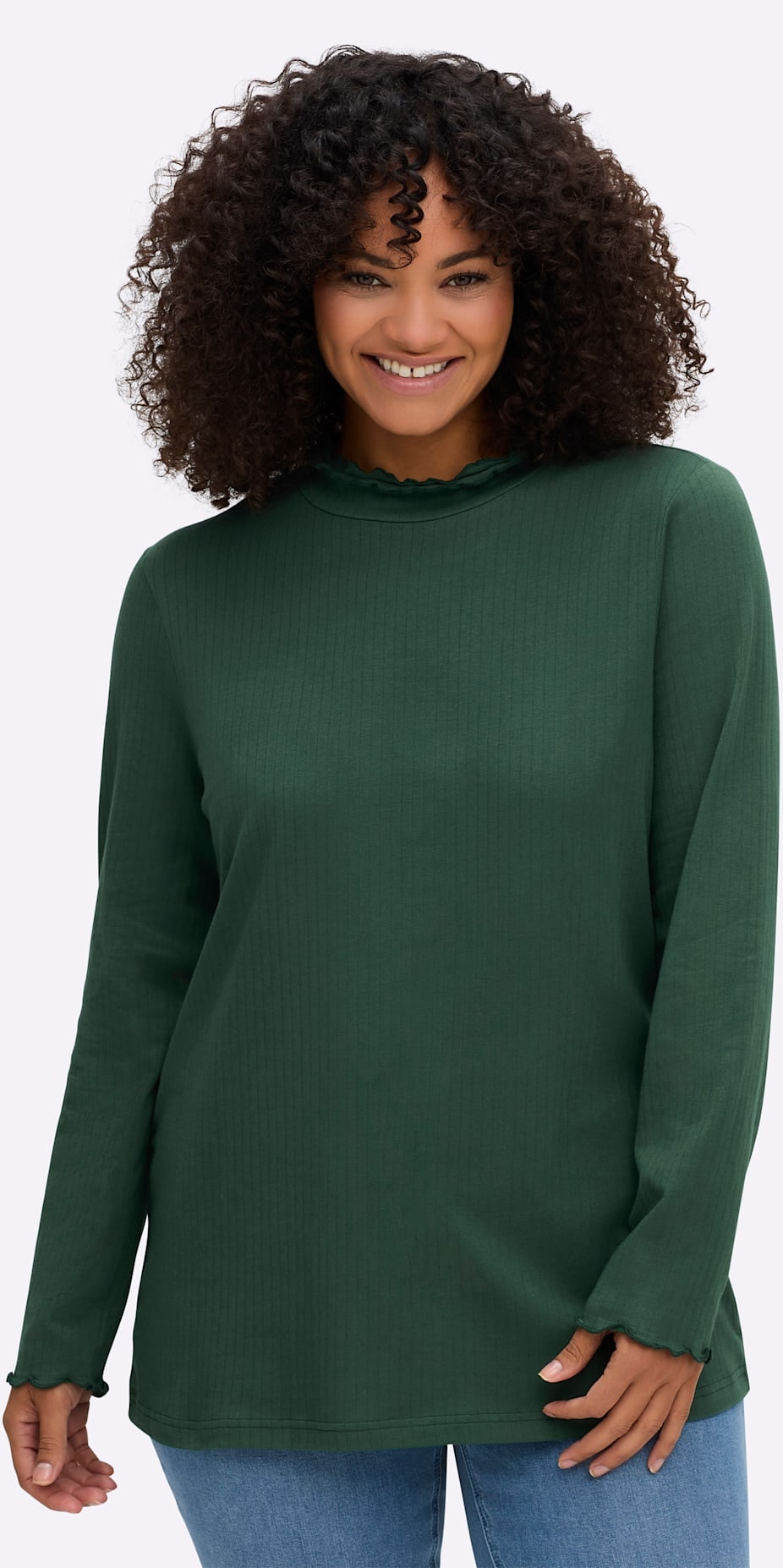 Sheego Stehkragenshirt "Shirtrolli", (1 tlg.) günstig online kaufen