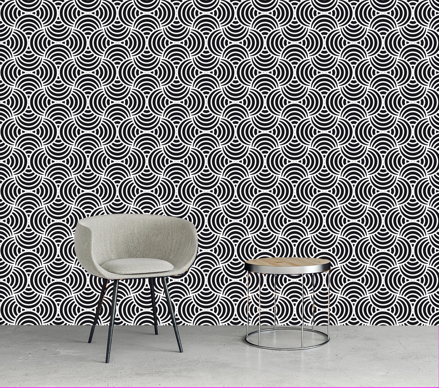 queence Vinyltapete »Mina«, bedruckt-Motiv-gemustert-3D-Optik-gepunktet, 90x250cm, selbstklebend, kinderleichte Anbringung, Sticker