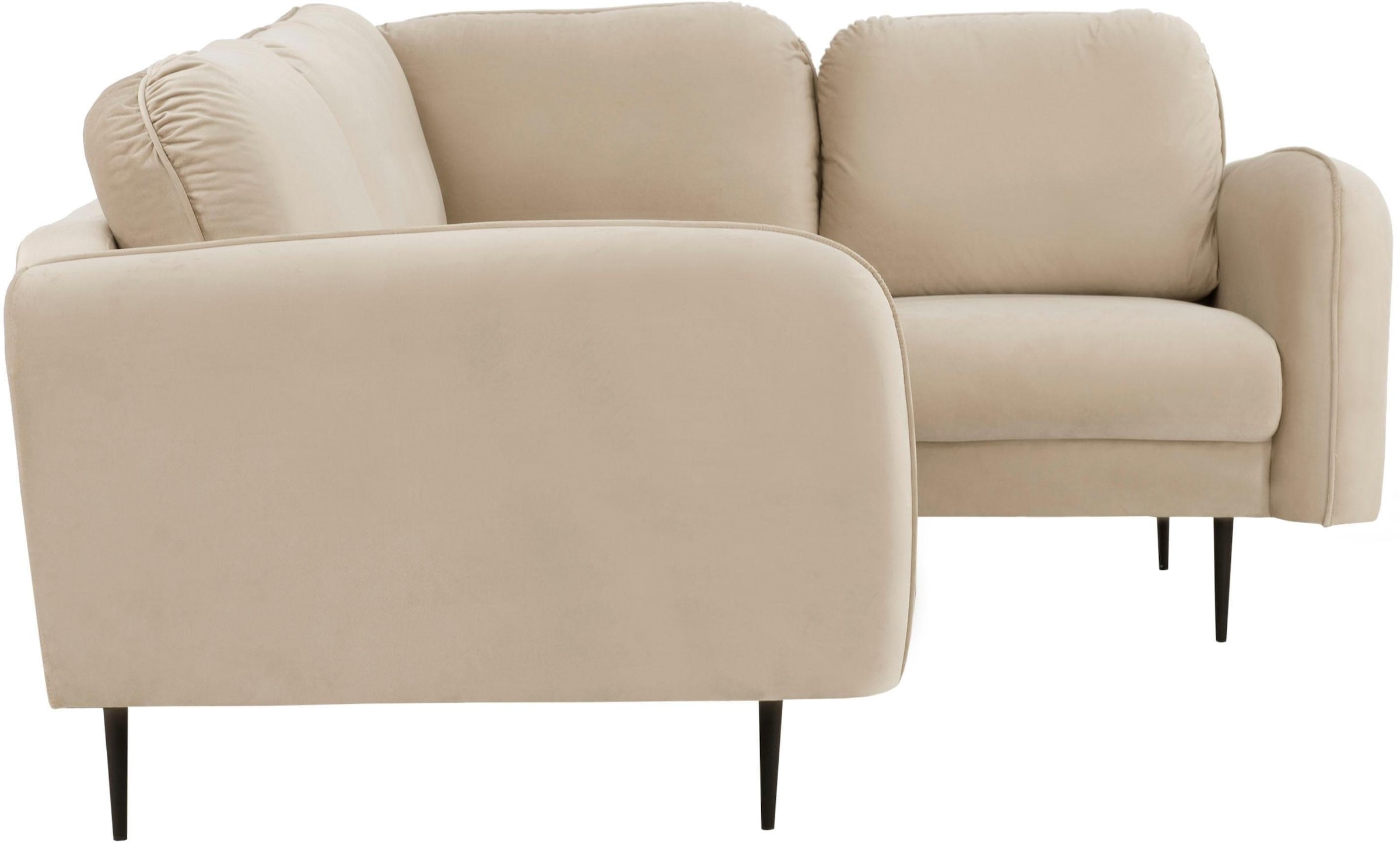Leonique Ecksofa »Skidi L-Form«, mit losen Rückenkissen und Keder oben auf der Armlehne