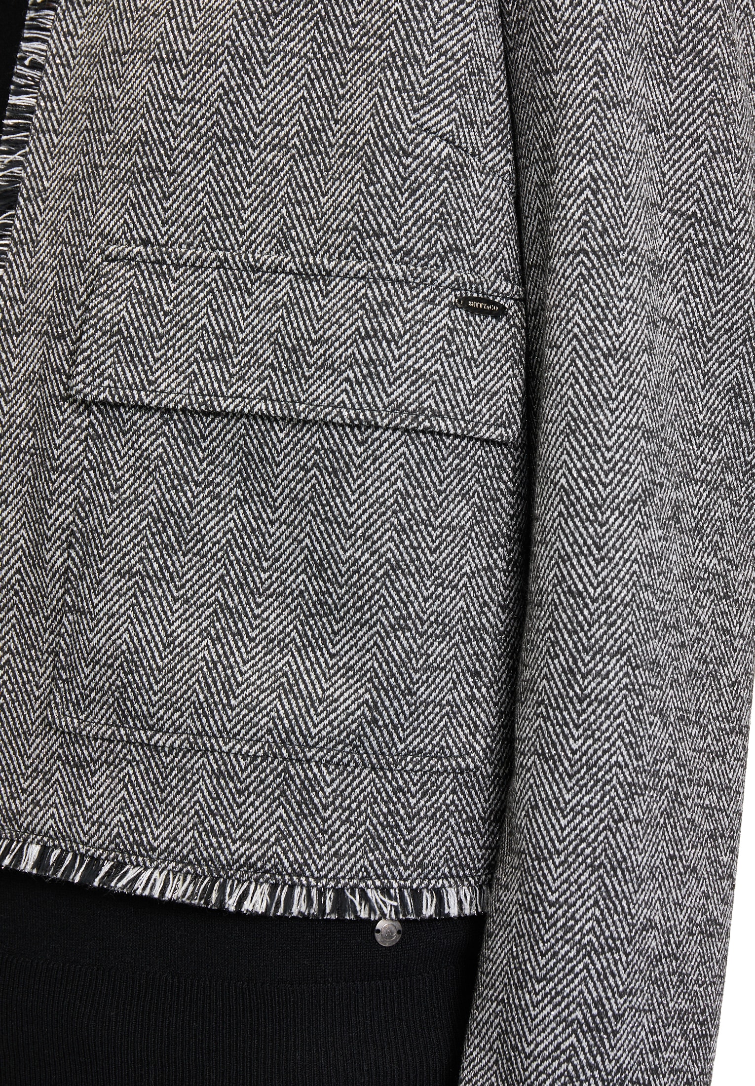Betty&Co Jackenblazer »Betty & Co Jerseyjacke mit Fransen«