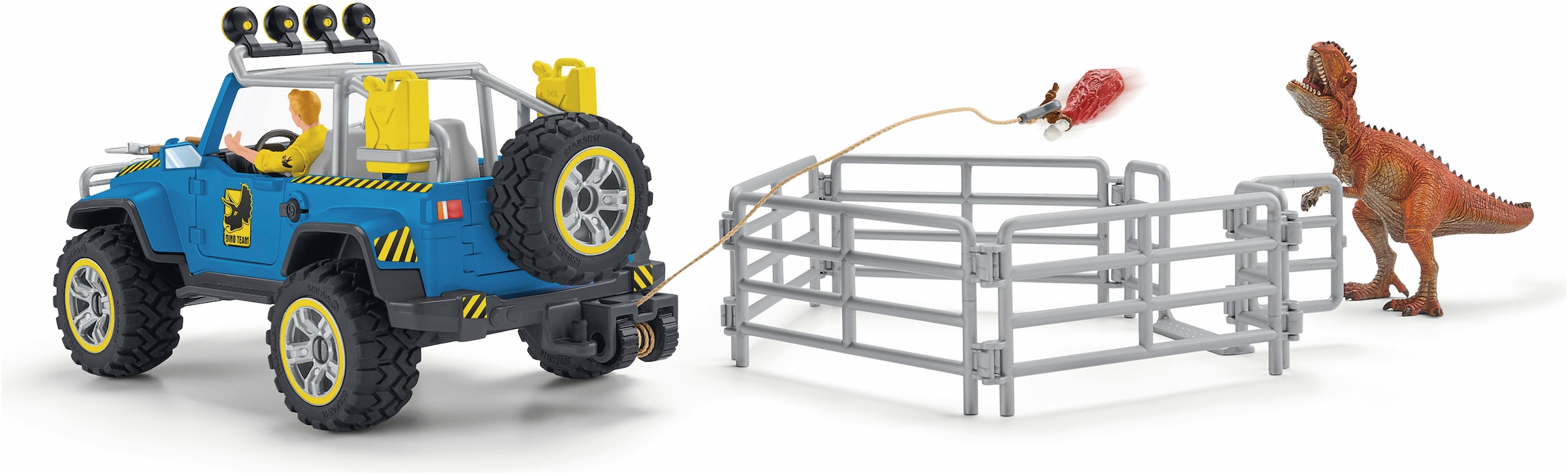 Schleich® Spielfigur »DINOSAURS, Geländewagen mit Dino-Außenposten (41464)«