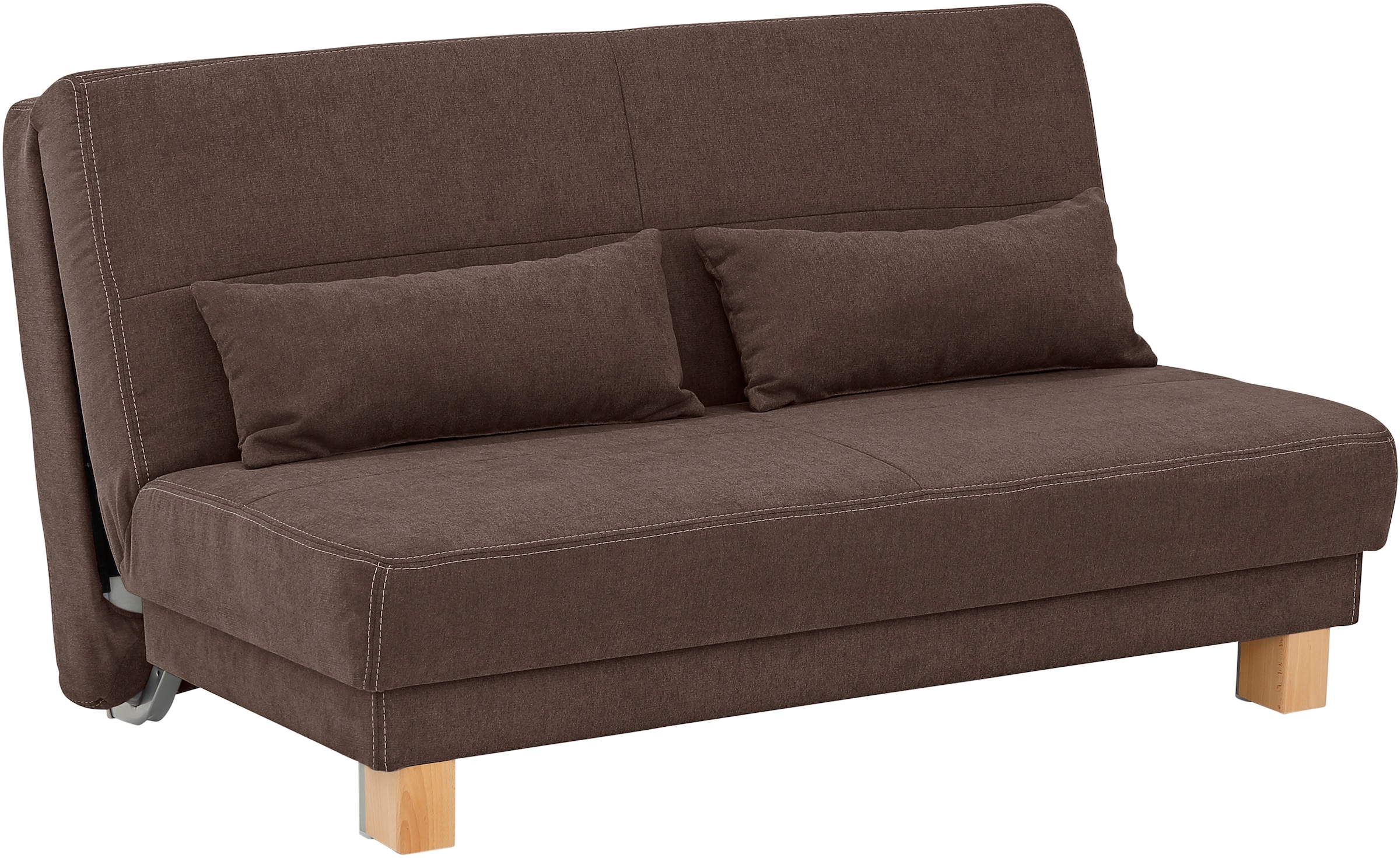 Home affaire Schlafsofa "Gina", vom Sofa zum Bett mit einem Handgriff, in 4 Breiten, Nierenkissen