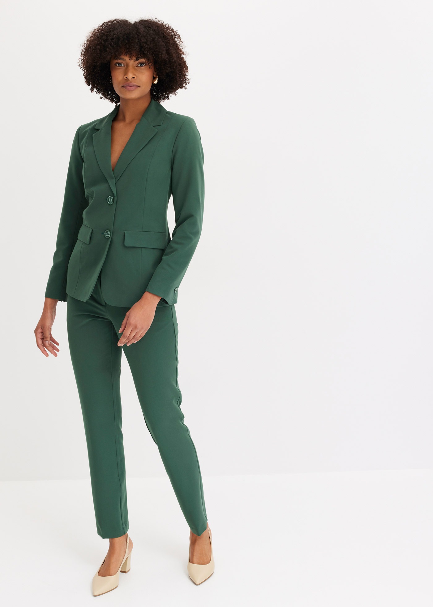 bonprix Hosenanzug "Hosenanzug 2-tlg" Set, 2er, 2 tlg. regular fit Regular Fit, mit Elasthan-Anteil, verschiedene Konfektionsgrößen