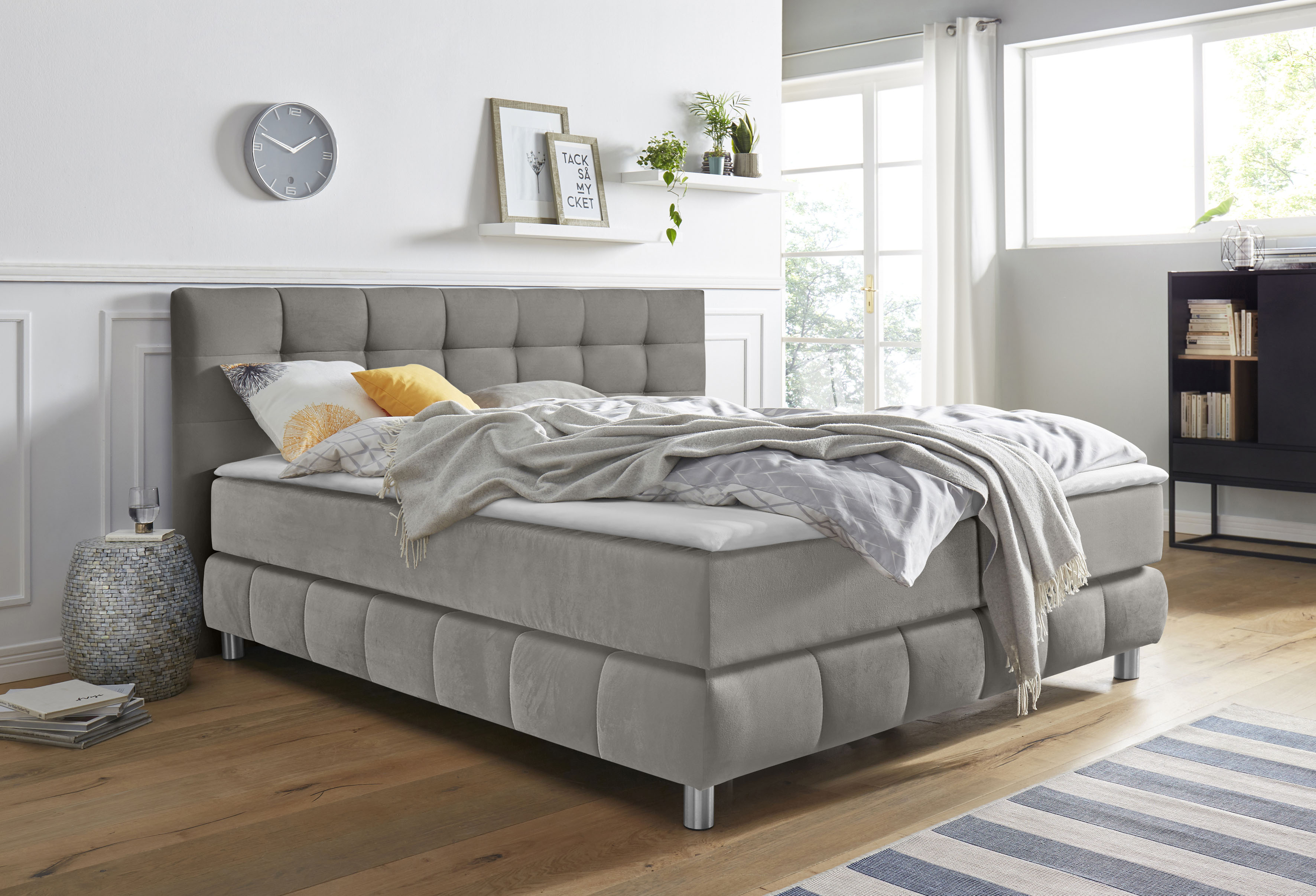 Home affaire Boxspringbett "Salo" incl. Topper, 6 Breiten, 2 Härtegrade, TFK auch in Härtegrad 4