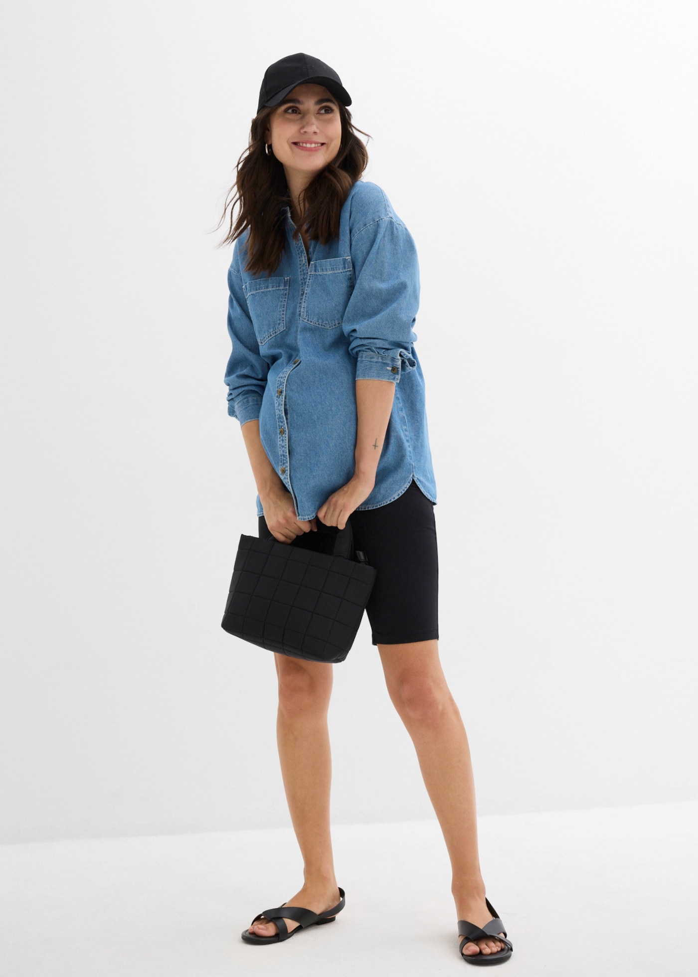 bonprix Radlerhose  aus elastischem Material, mit Jerseybund, kurze Leggings