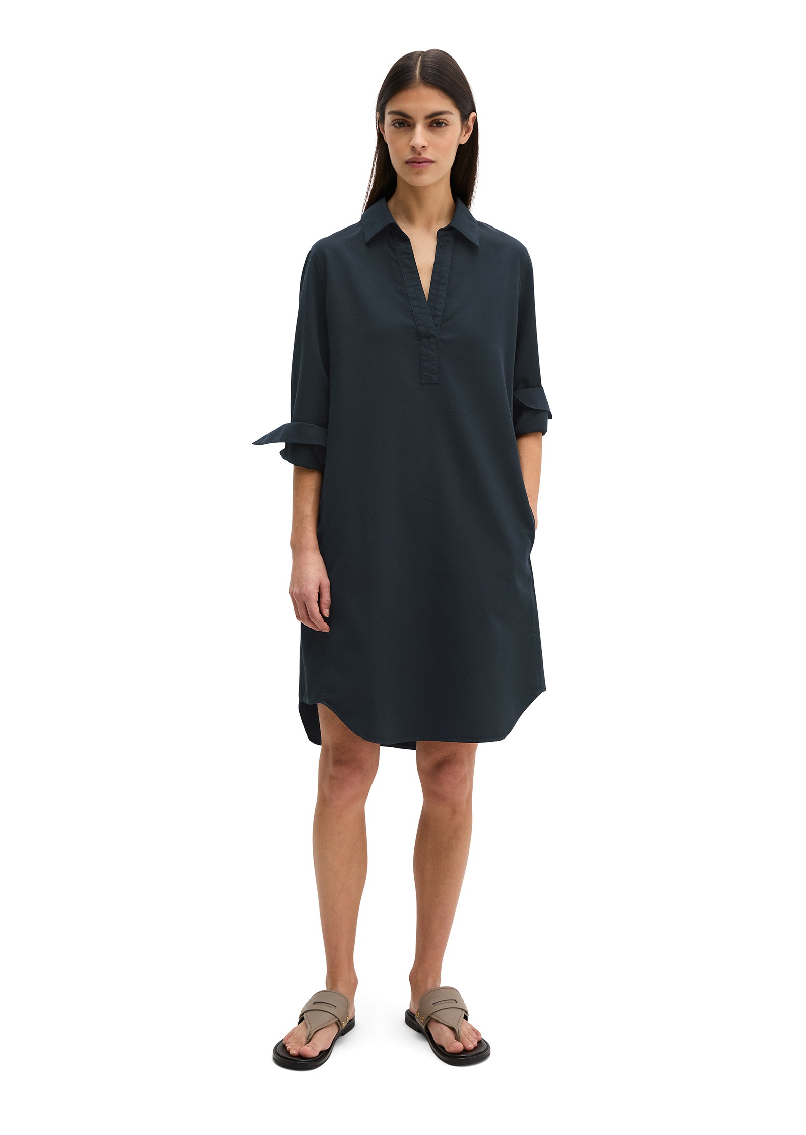 Marc O'Polo Hemdblusenkleid »aus Organic-Cotton-Lyocell-Leinen-Mix«