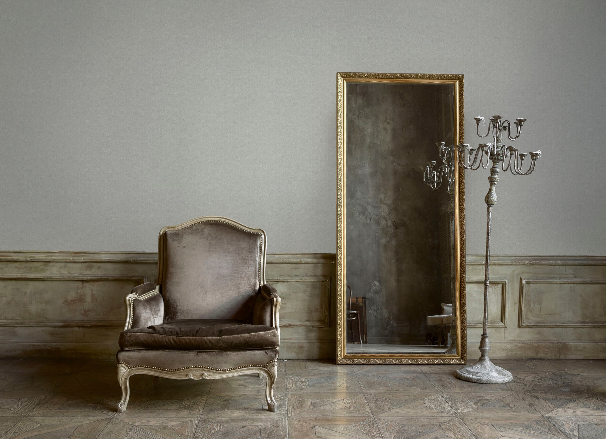 living walls Vliestapete »Mata Hari«, Glitzermuster-Minimalmuster-glänzend, Uni Tapete Muster Tapeten Wohnzimmer Schlafzimmer Küche Türkis modern