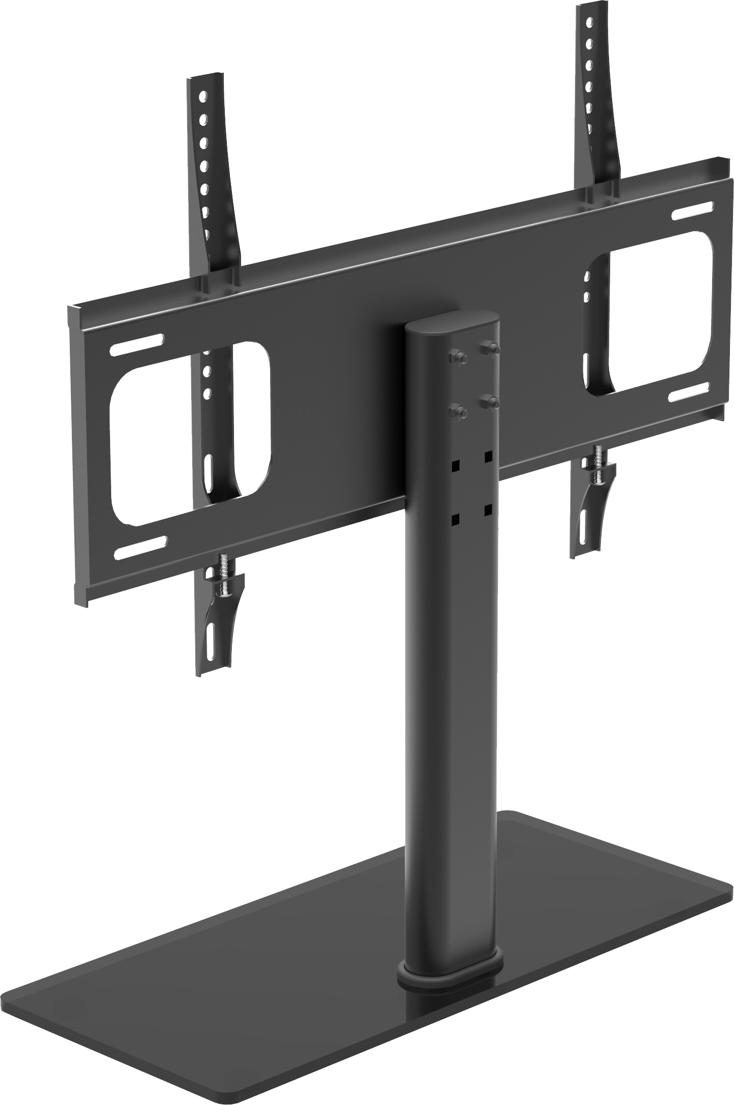 VCM TV-Rack »VCM TV Standfuß | Aufsatz Erhöhung | Alu Fernseh Ständer | ESG-Sicherheitsglas | Maße ca. H. 67 x B. 66 x T. 25 cm - B-TTS-600«, (VCM B-TTS)