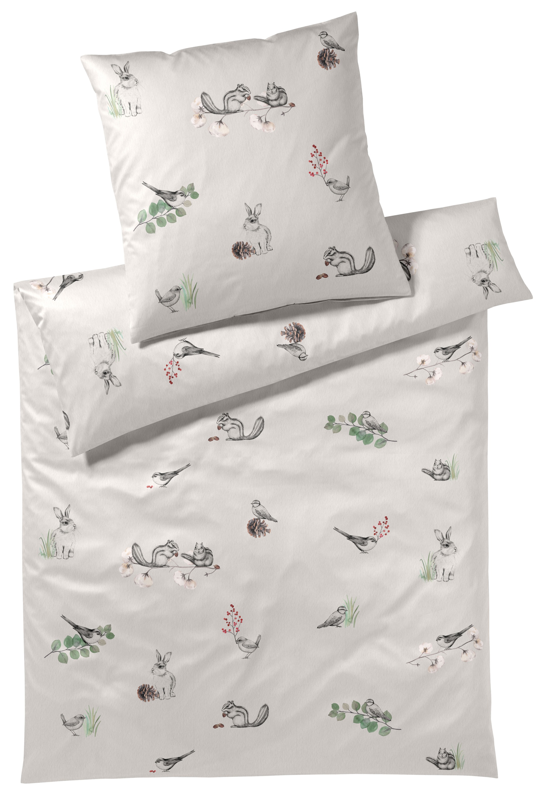 Elegante Bettwäsche "Sketch" 2 Stk. tlg. angenehmes Hautgefühl günstig online kaufen