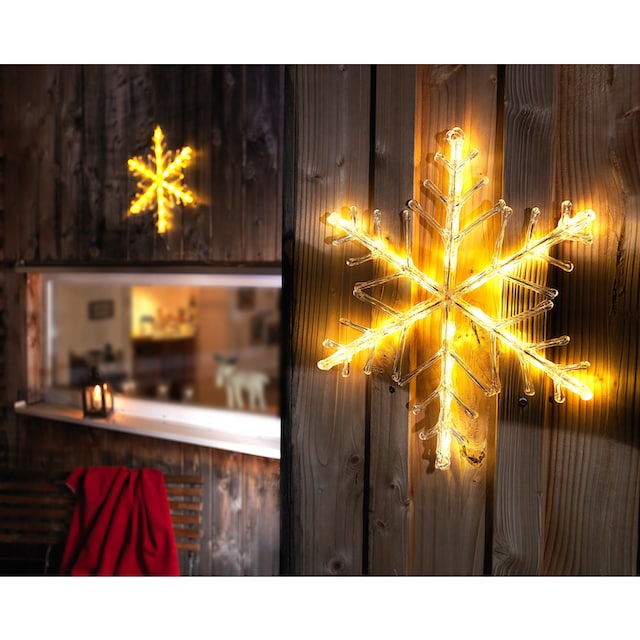 KONSTSMIDE LED Stern »Weihnachtsstern, Weihnachtsdeko aussen«, 24  flammig-flammig, LED Acryl Schneeflocke, 24 warm weiße Dioden kaufen | BAUR