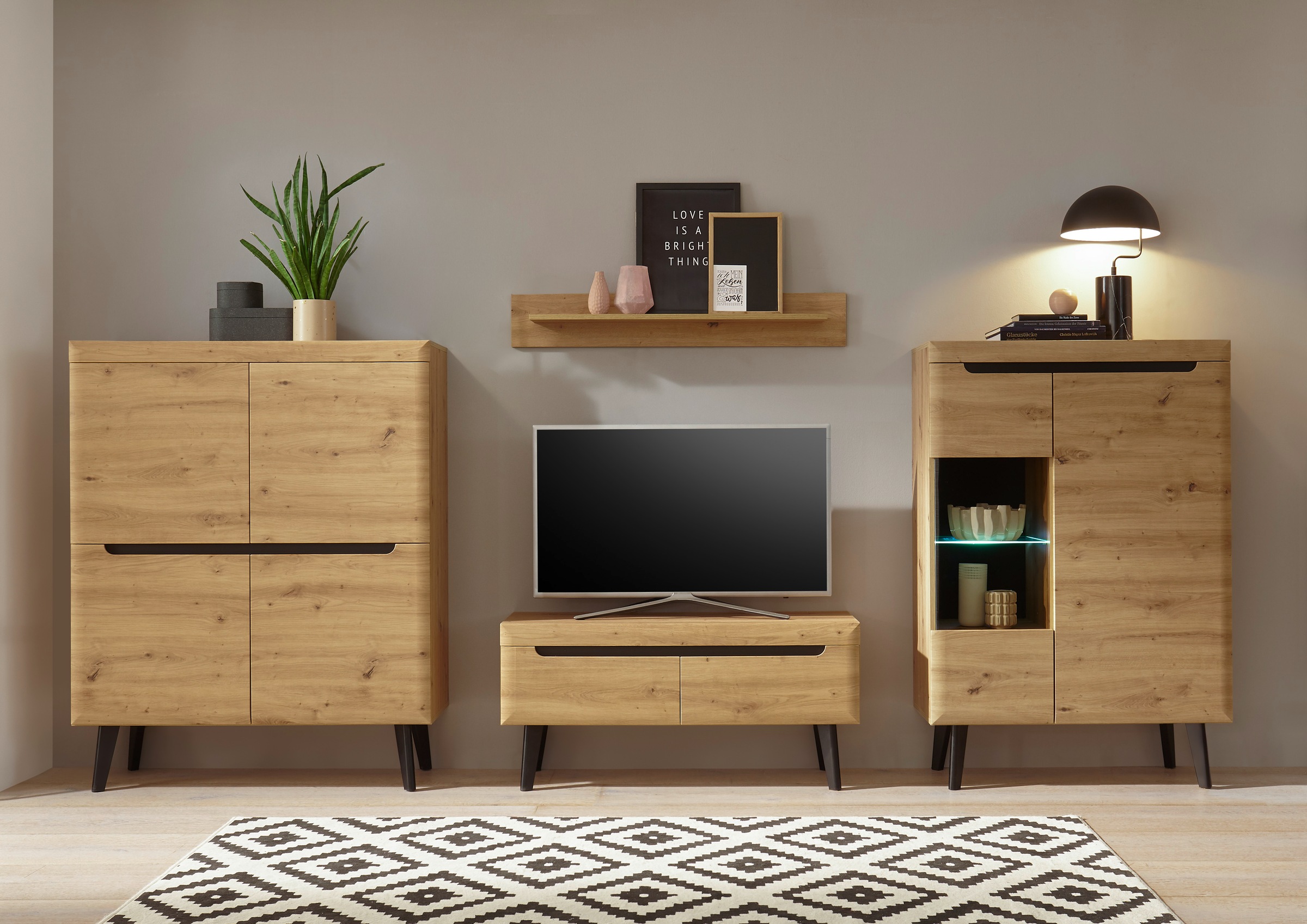 Thumbnail - INOSIGN Wohnwand "Torge, Anbauwand, Schrankwand, Mediawand, Wohnzimmer-Set" Set, 4 Stk. tlg.