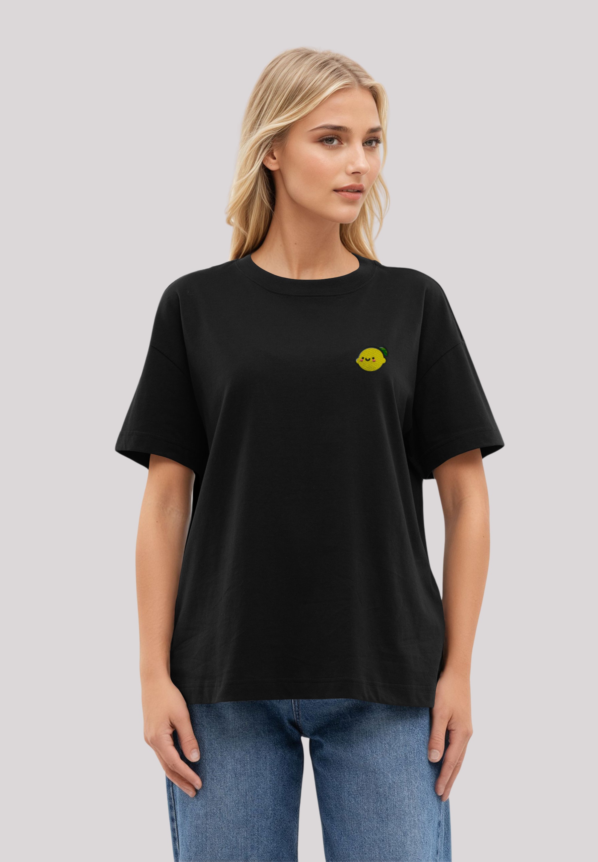 F4NT4STIC T-Shirt "Lemon Cute Face Bestickt" Premium Qualität günstig online kaufen