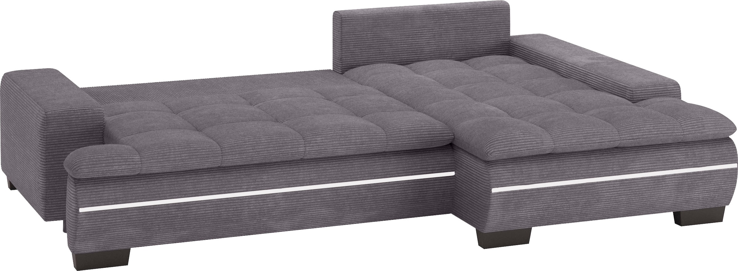 Mr. Couch Ecksofa »Haiti II, L-Form«, RGB-LED Beleuchtung, wahlweise mit Kaltschaum, Bett, Bettkasten