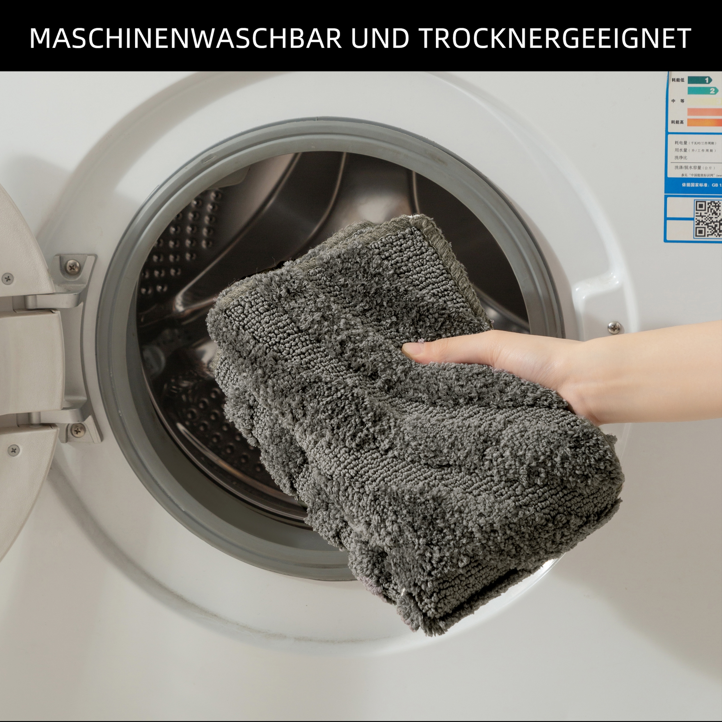 my home Badematte »Epense, Badvorleger, Badezimmer Teppich, Duschvorleger«, fußbodenheizungsgeeignet-schnell trocknend, Badteppich, Uni Farben, Blätter, Hoch-Tief Effekt
