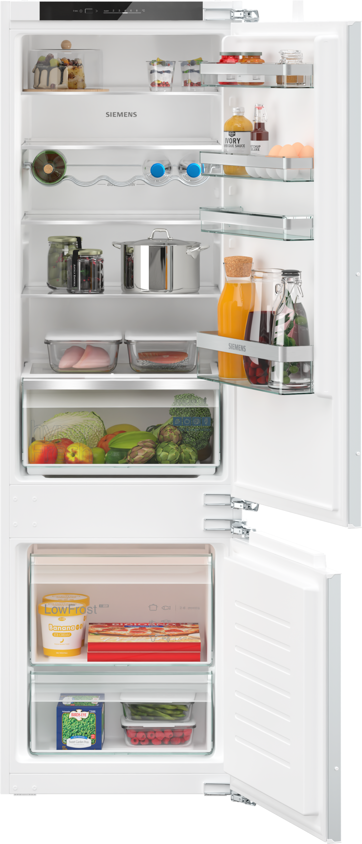 SIEMENS Einbaukühlgefrierkombination iQ300 "KI87VVFE1" 177,2 cm hoch 54,1 c günstig online kaufen