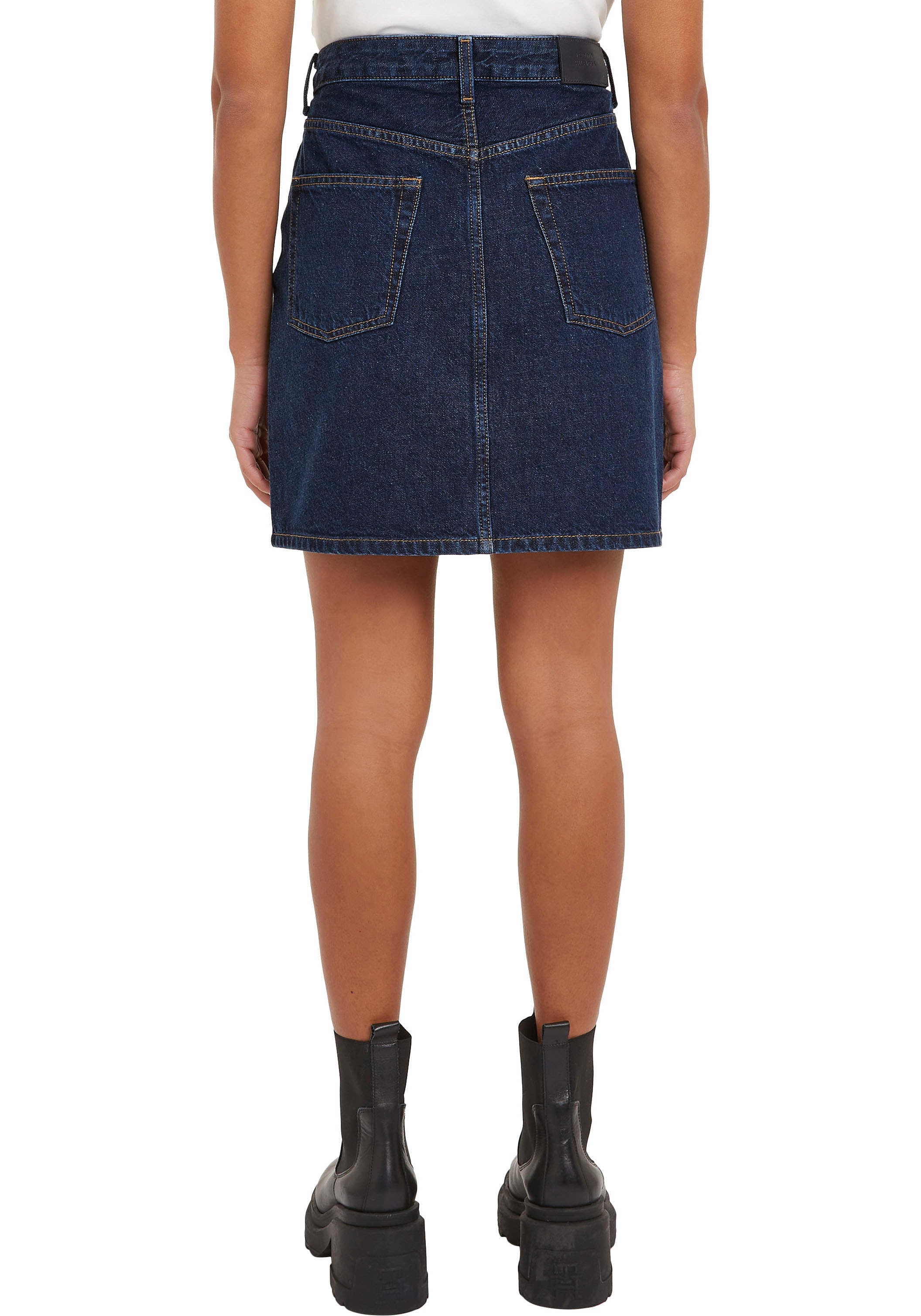 Tommy Hilfiger Jeansrock »DNM MINI SKIRT HW CLER«, Webrock im 5-Pocket-Style