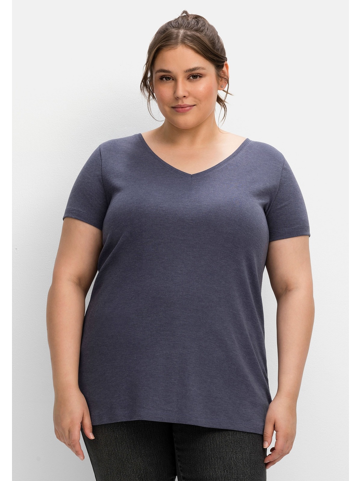 mit bestellen BAUR T-Shirt V-Ausschnitt Größen«, »Große für Sheego |