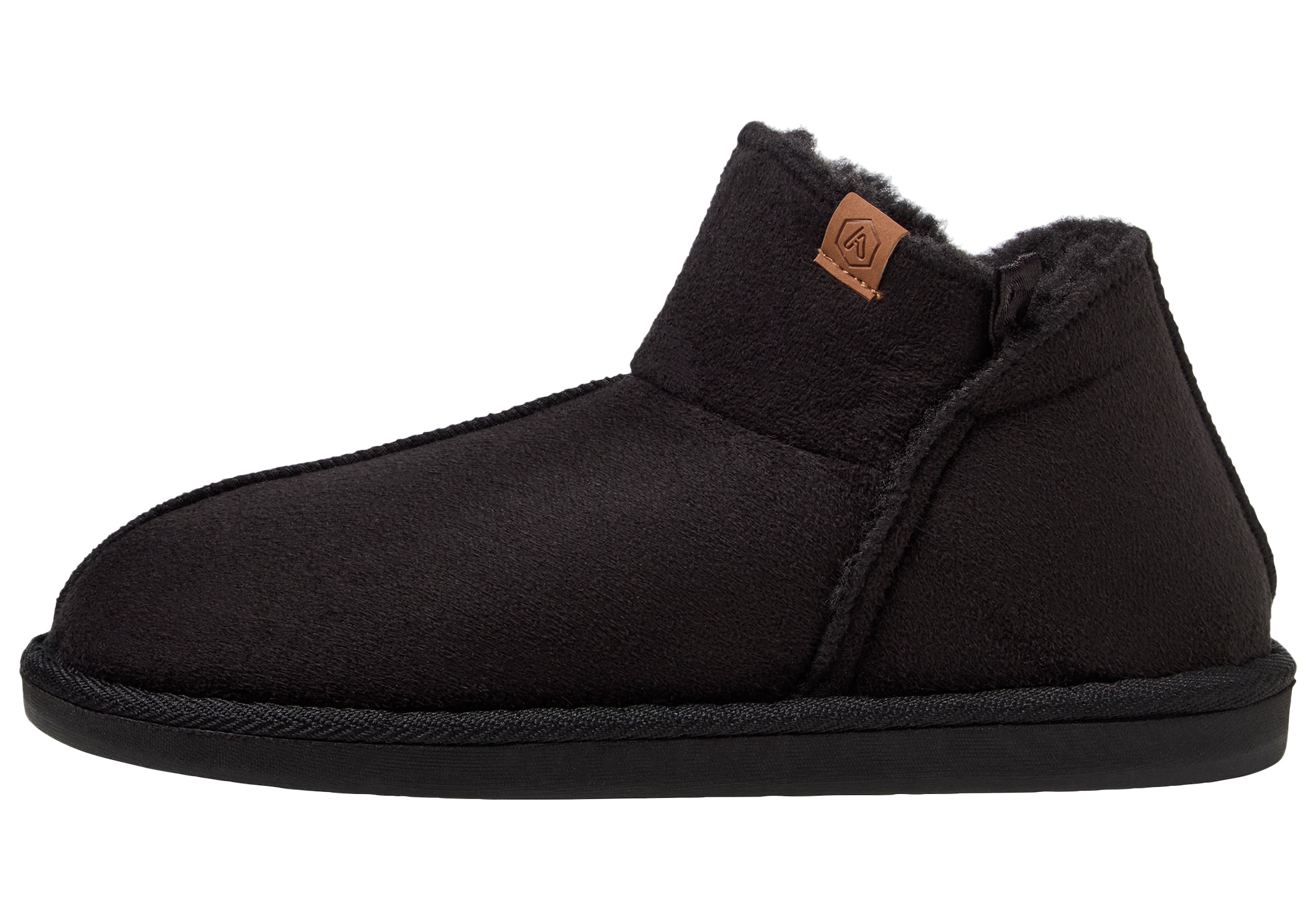 Apollo Hausschuh »LADIES HOME BOOTS SUEDE«, mit Logoprägung und kuscheligen, wärmenden Innenfutter