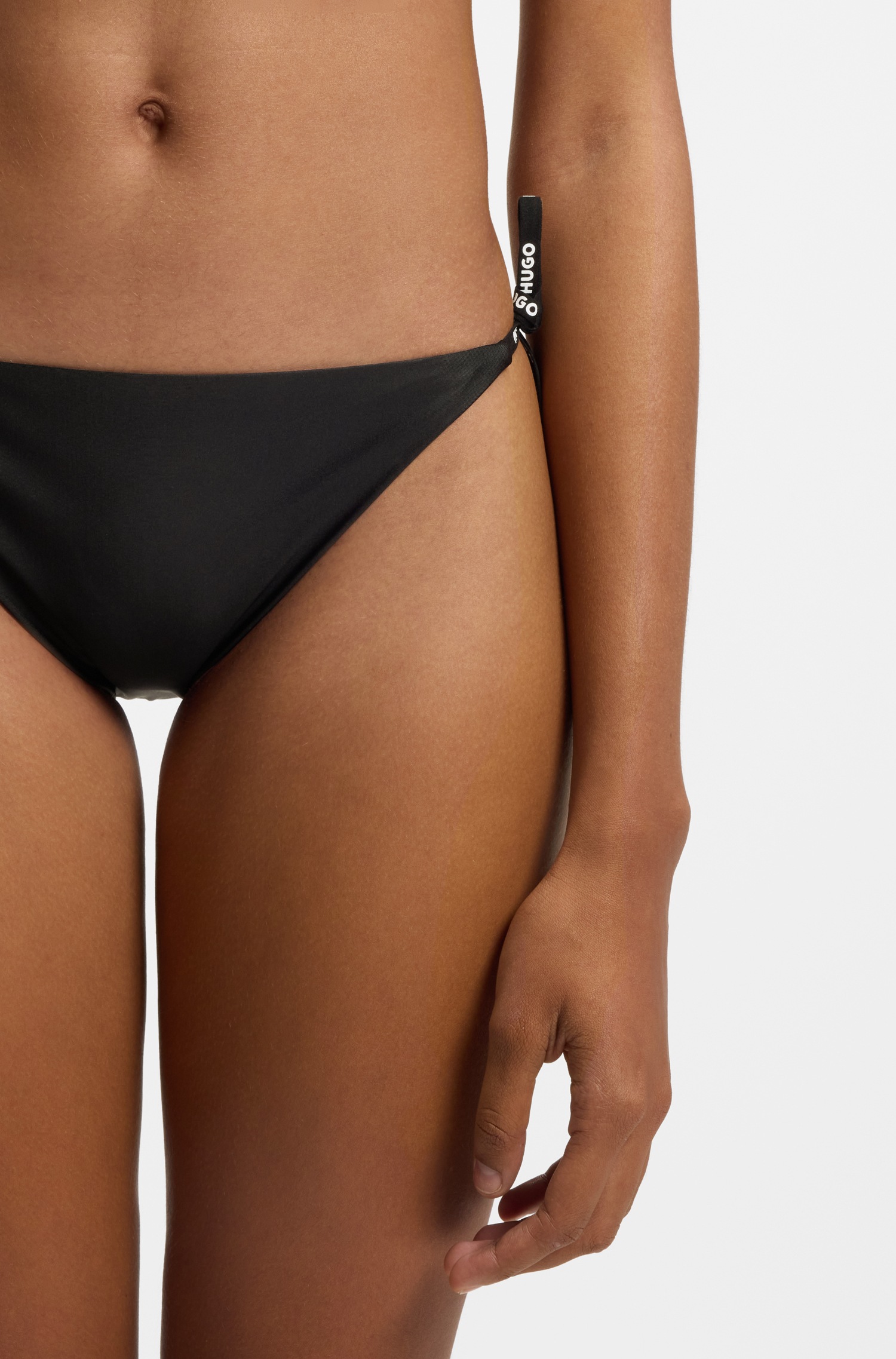 Thumbnail - HUGO Underwear Bikini-Hose "Pure Side" mit Logobändern, normale Passform