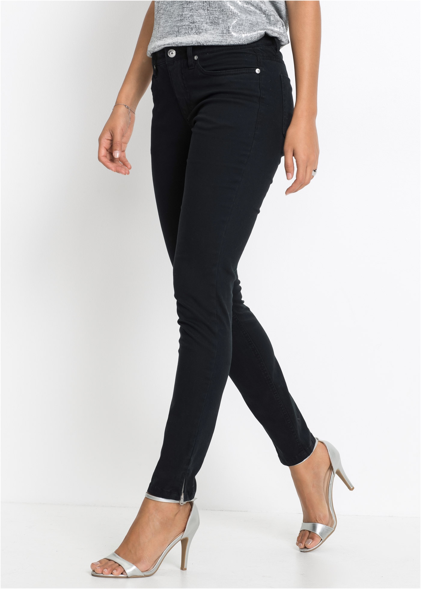 bonprix Skinny-fit-Jeans "Skinny-Jeans Mid Waist, cropped", Skinny-Jeans Mi günstig online kaufen