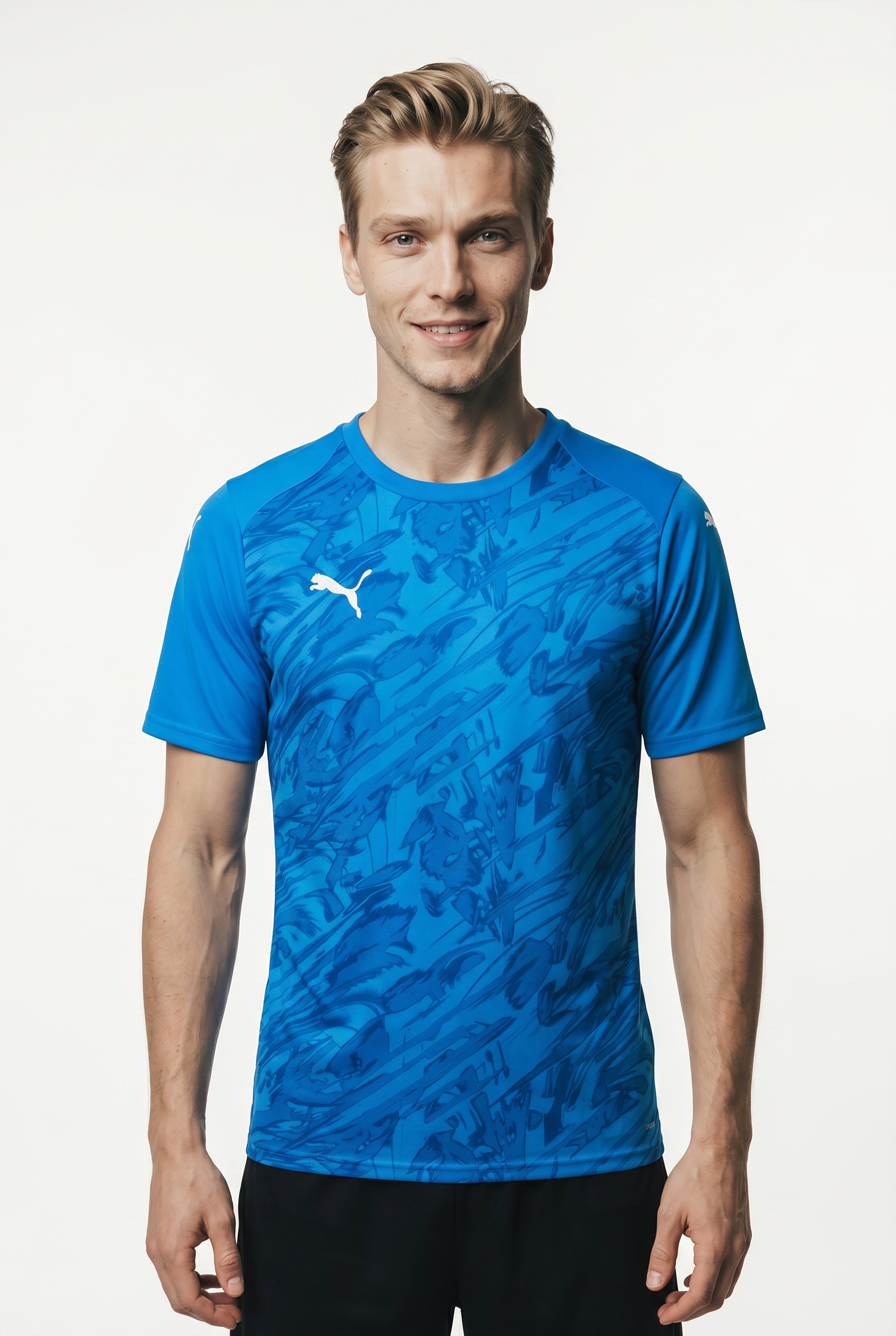 PUMA "TEAMFINAL GRAPHIC JERSEY" mit Print-Applikationen, mit DryCELL-Technologie, atmungsaktiv