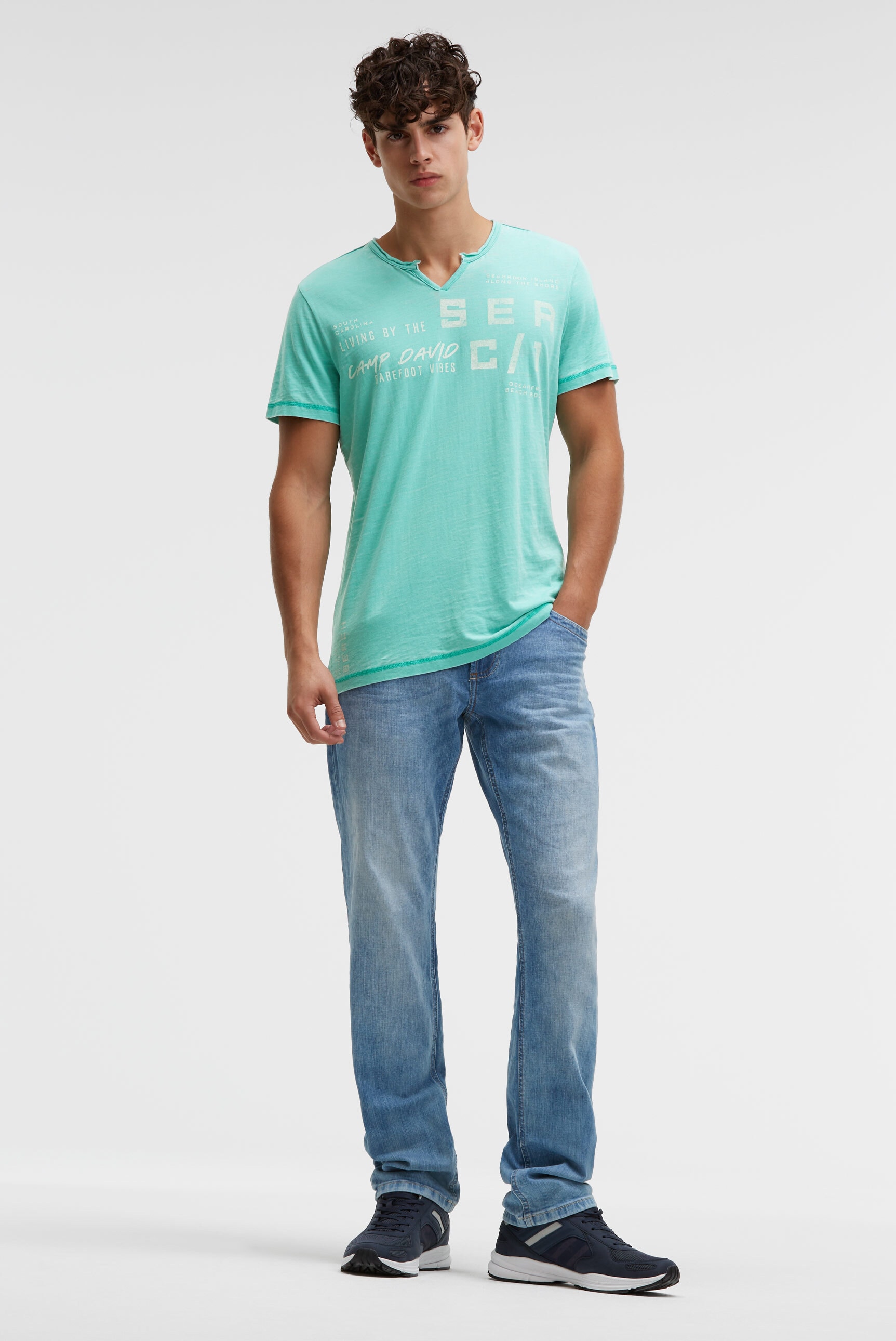 CAMP DAVID Rundhalsshirt mit Baumwolle