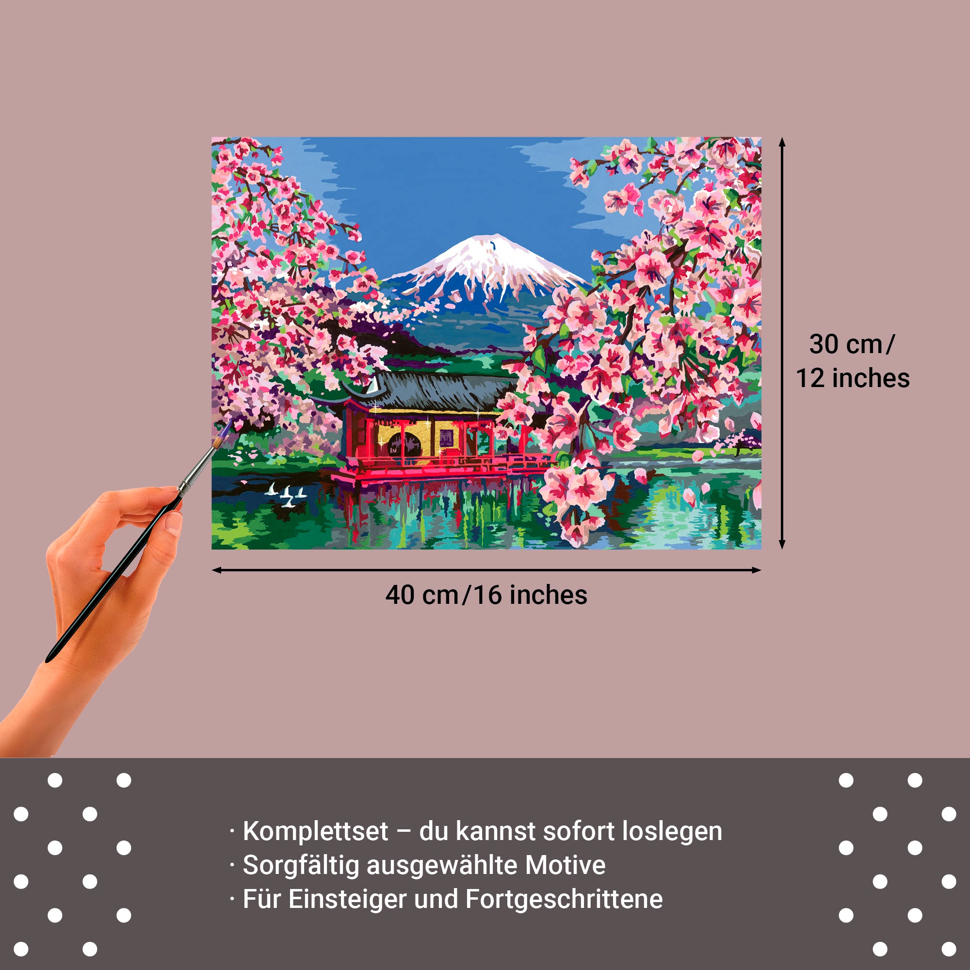 Ravensburger Malen nach Zahlen »CreArt, Leinwand Japanische Kirschblüten«, Made in Europe