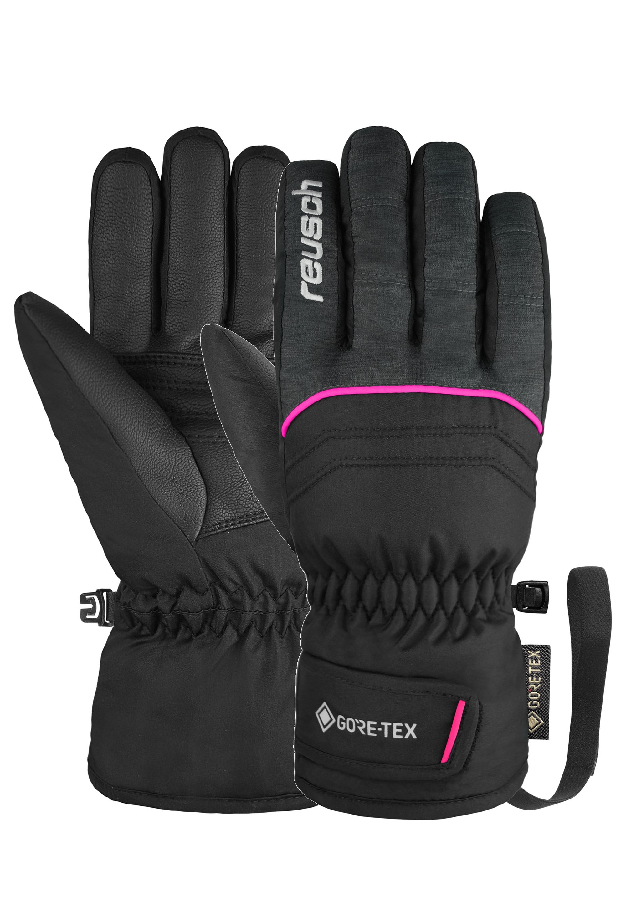 REUSCH Mädchen Skihandschuhe "Teddy", bunt, Gr. 4,5, mehrfarbig, 95% Polyester, 5% Lederimitat, Handschuhe, mit wasserdichter Funktionsmembran