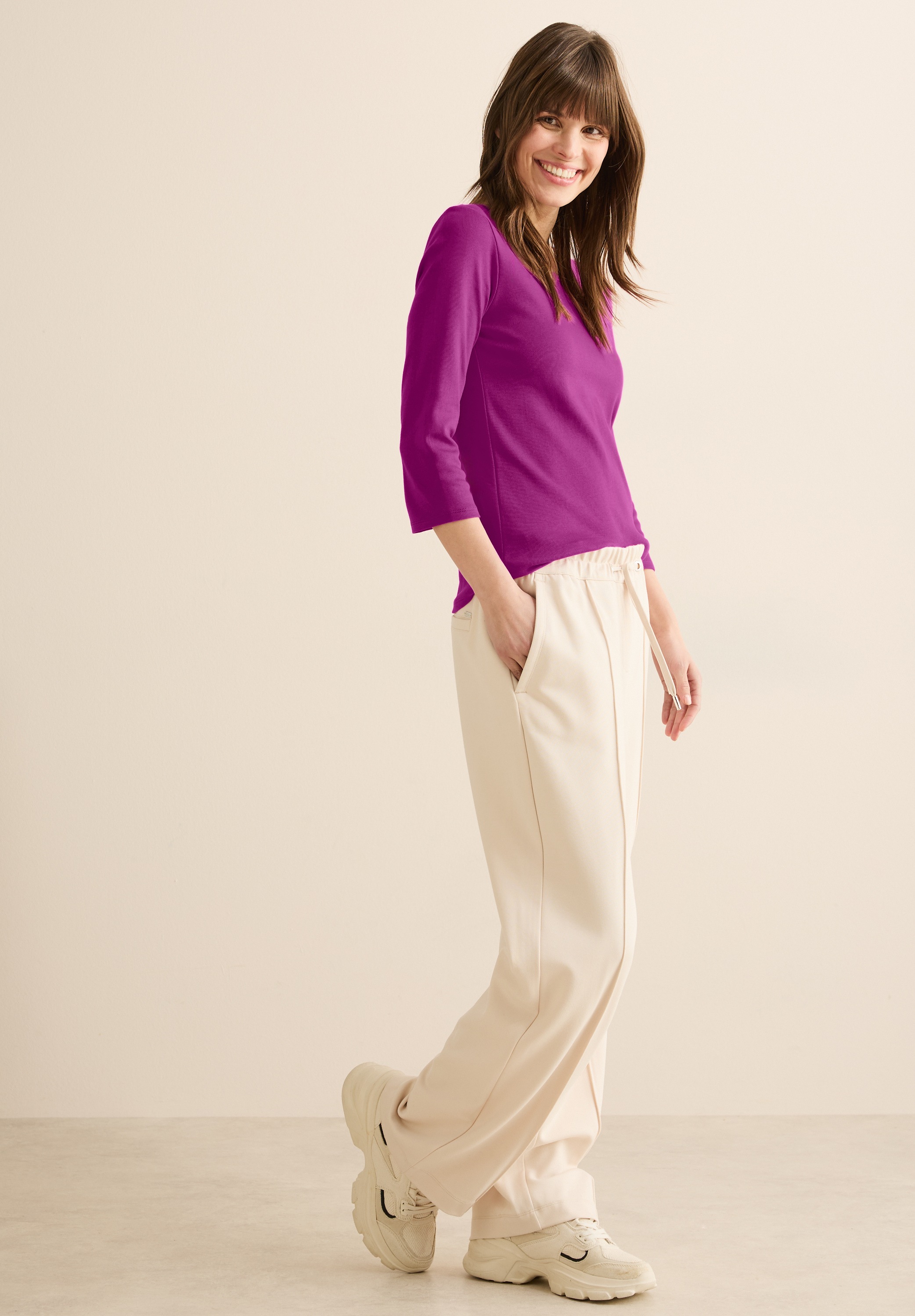 Cecil 3/4-Arm-Shirt, aus reiner Baumwolle