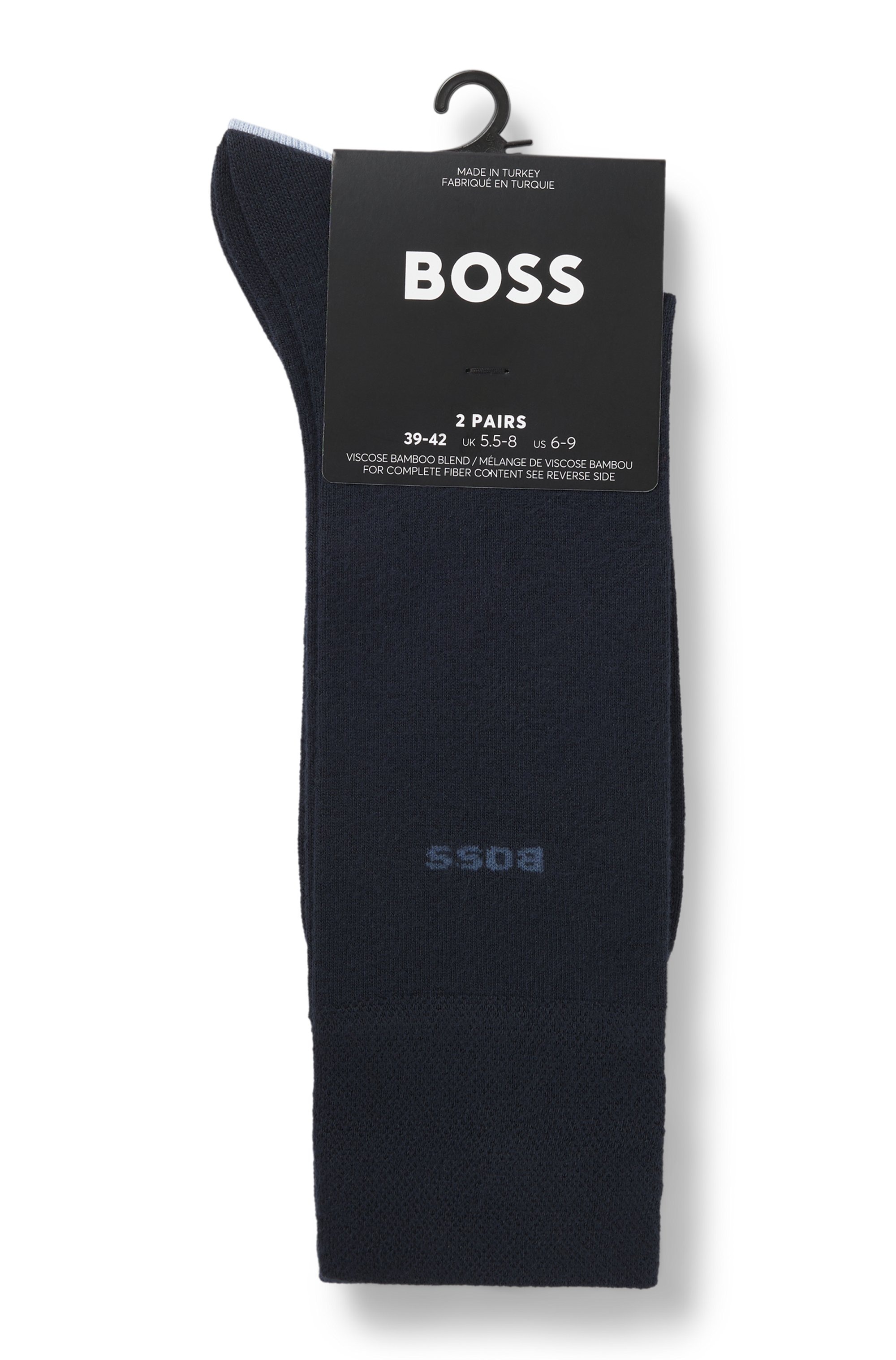 BOSS Businesssocken "2P RS Bamboo 1027" Packung, 2 Paar tlg. mit Strickbünd günstig online kaufen