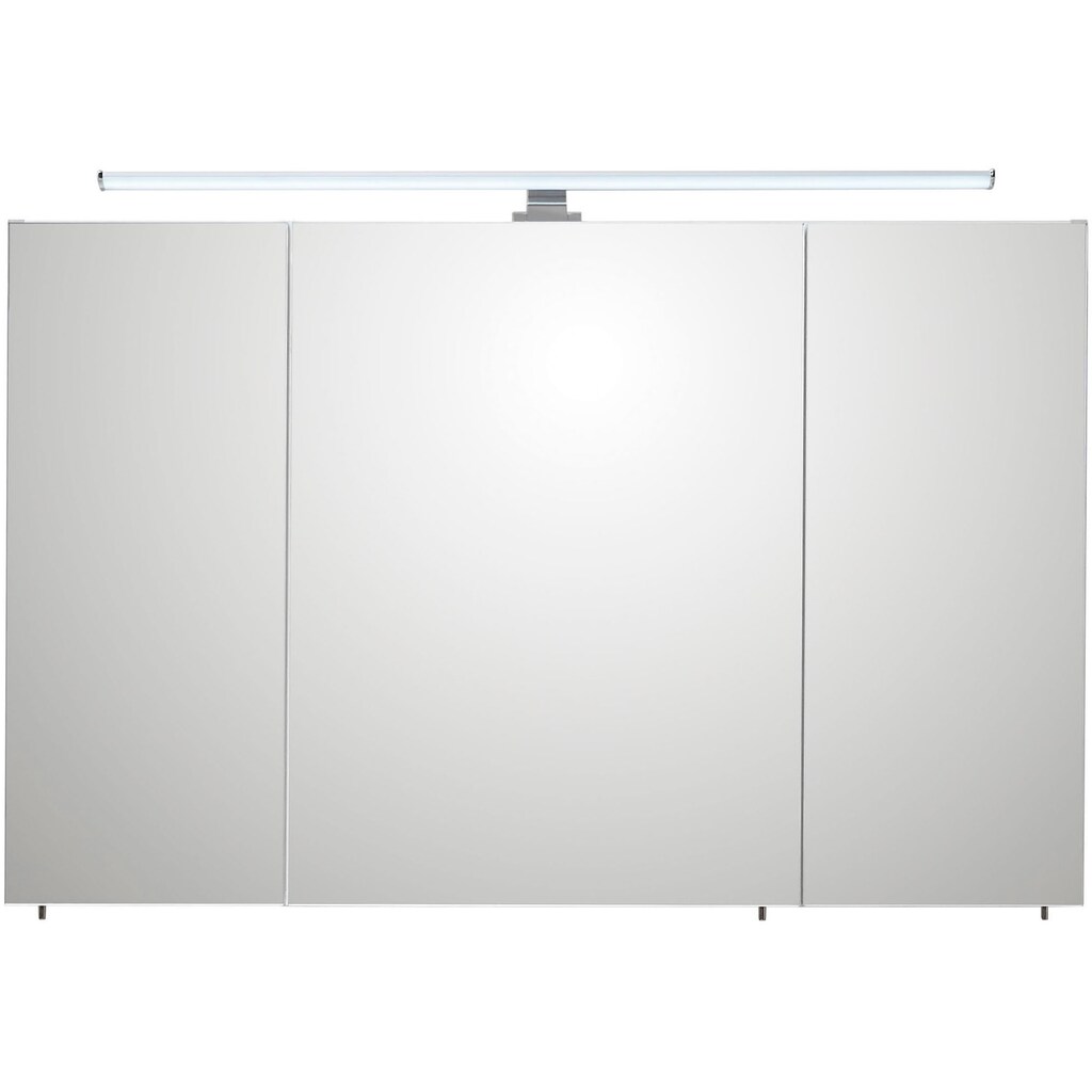 Saphir Badmöbel-Set »Quickset 936 4-teilig, Glaswaschtisch und LED-Spiegelschrank«, (Set, 4 St.)