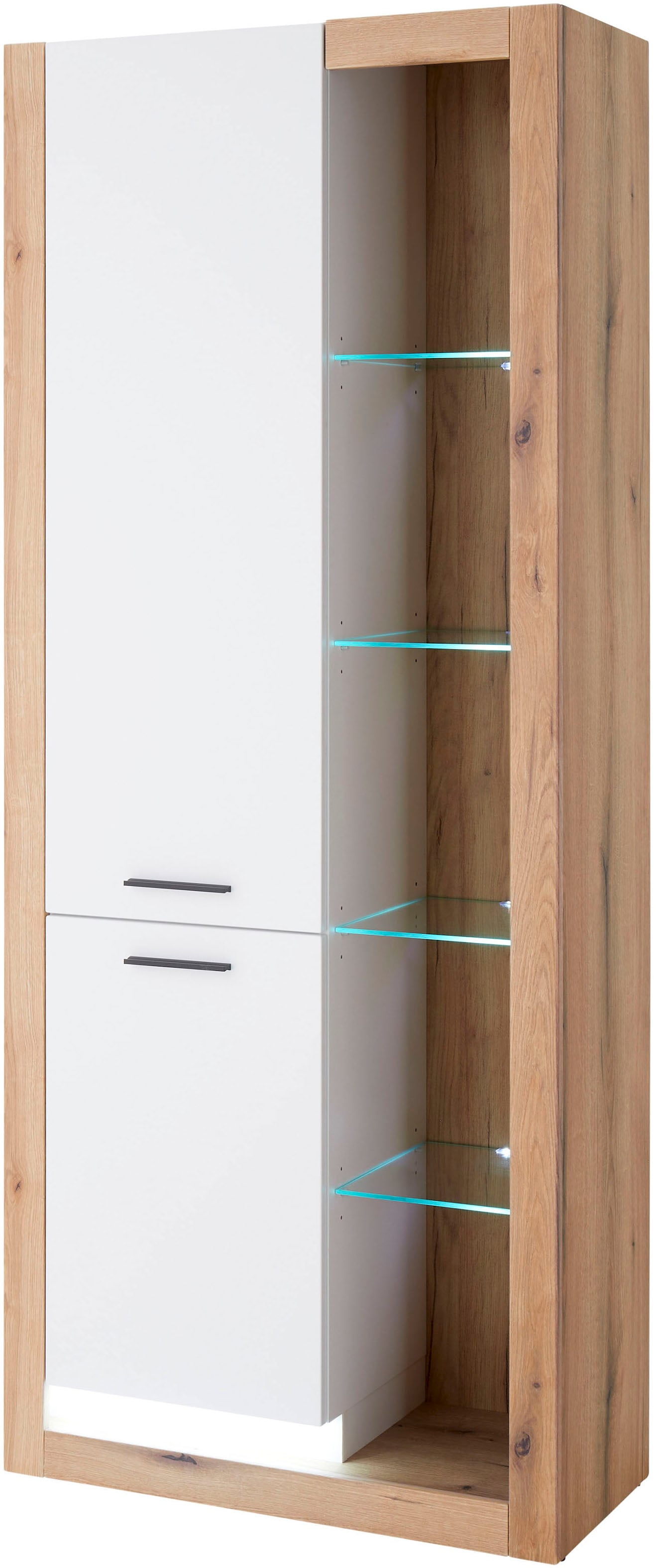 Home affaire Vitrine "Brixen, Vitrinenschrank in Eiche Dekor, moderne Stand günstig online kaufen