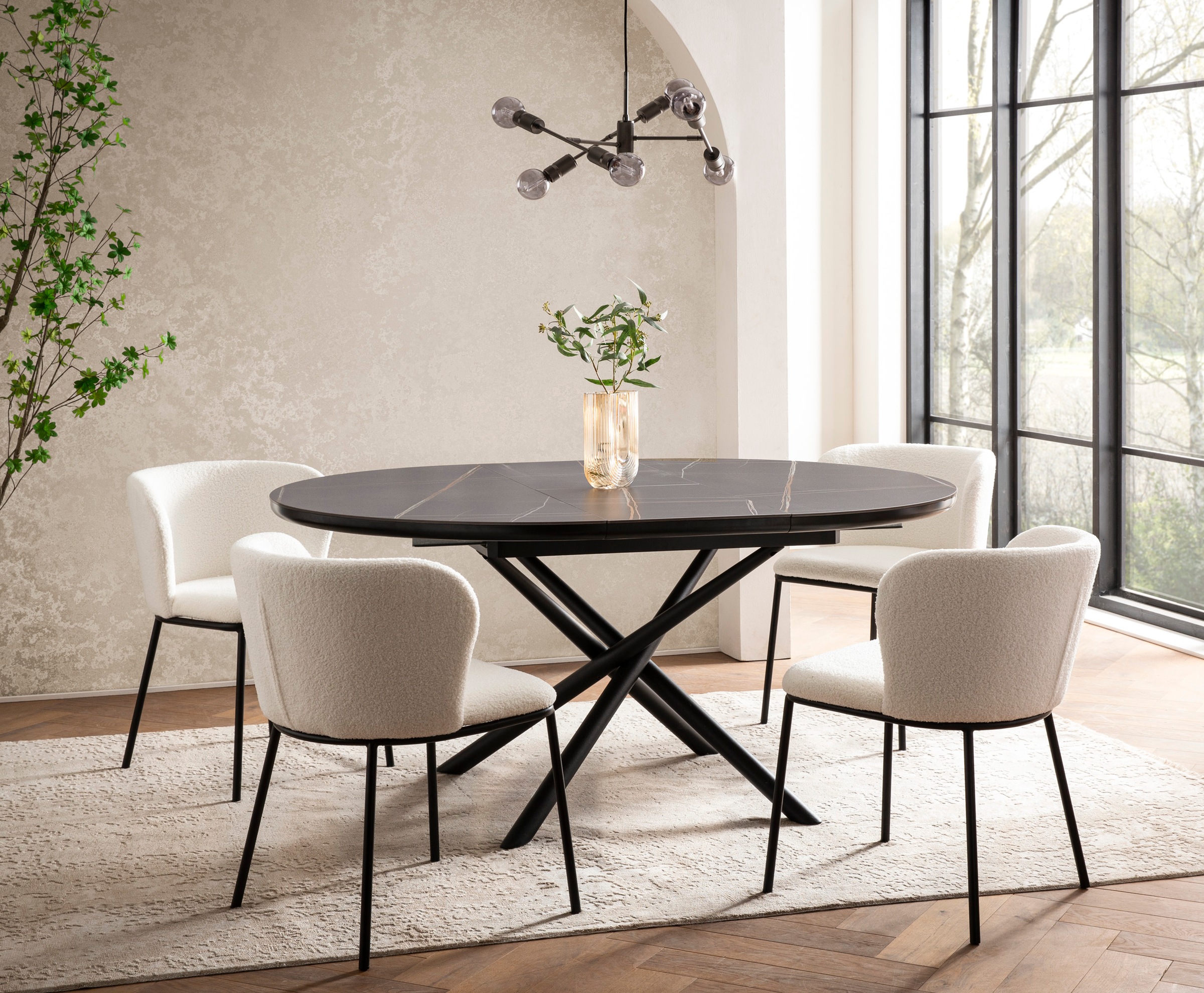 SalesFever Esstisch "Stuttgart Esstisch für stilvolles Speisen" rund, Keram günstig online kaufen