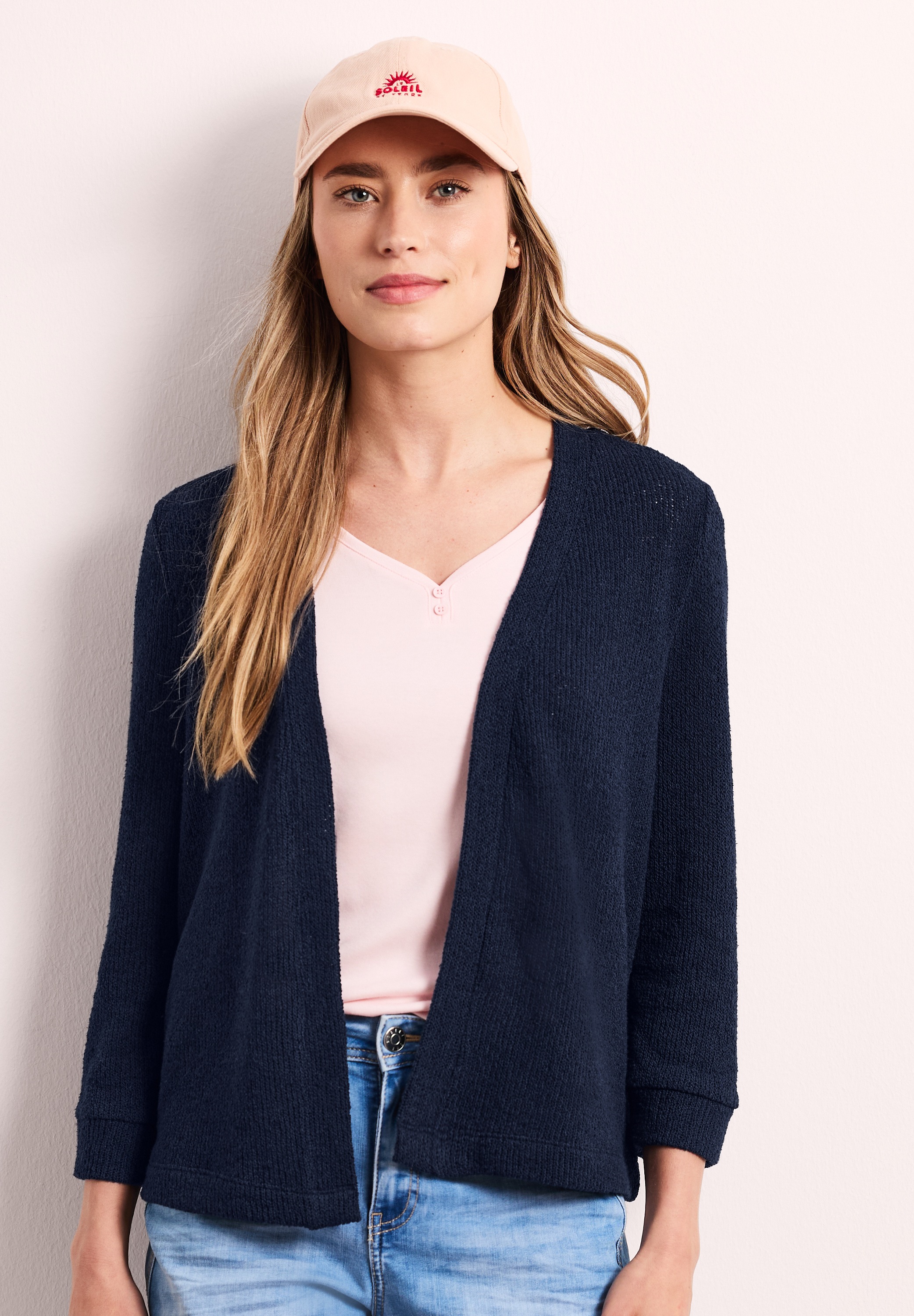 STREET ONE Cardigan aus elastischem Materialmix