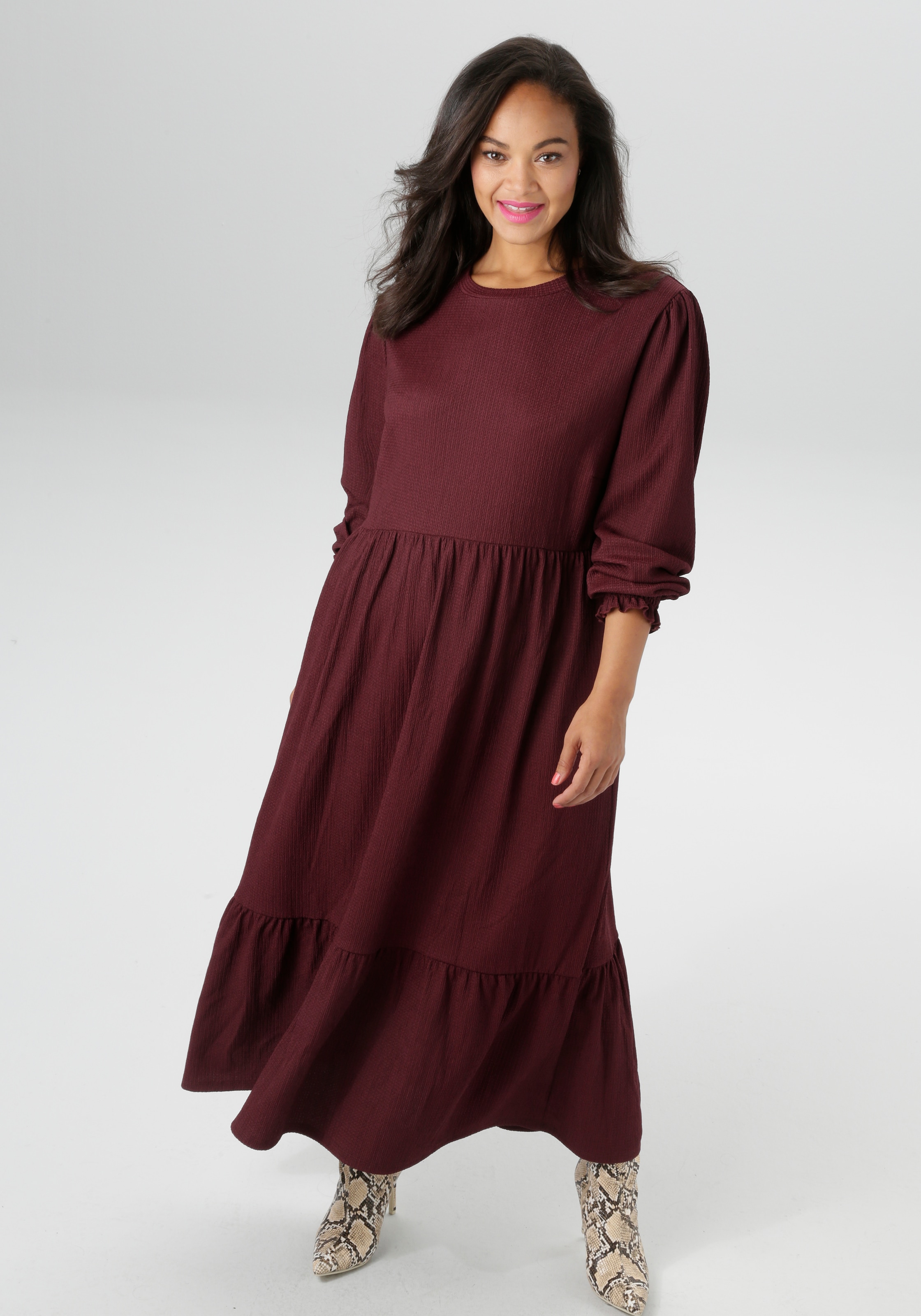 Aniston PLUS Jerseykleid in trendiger Farbpalette günstig online kaufen