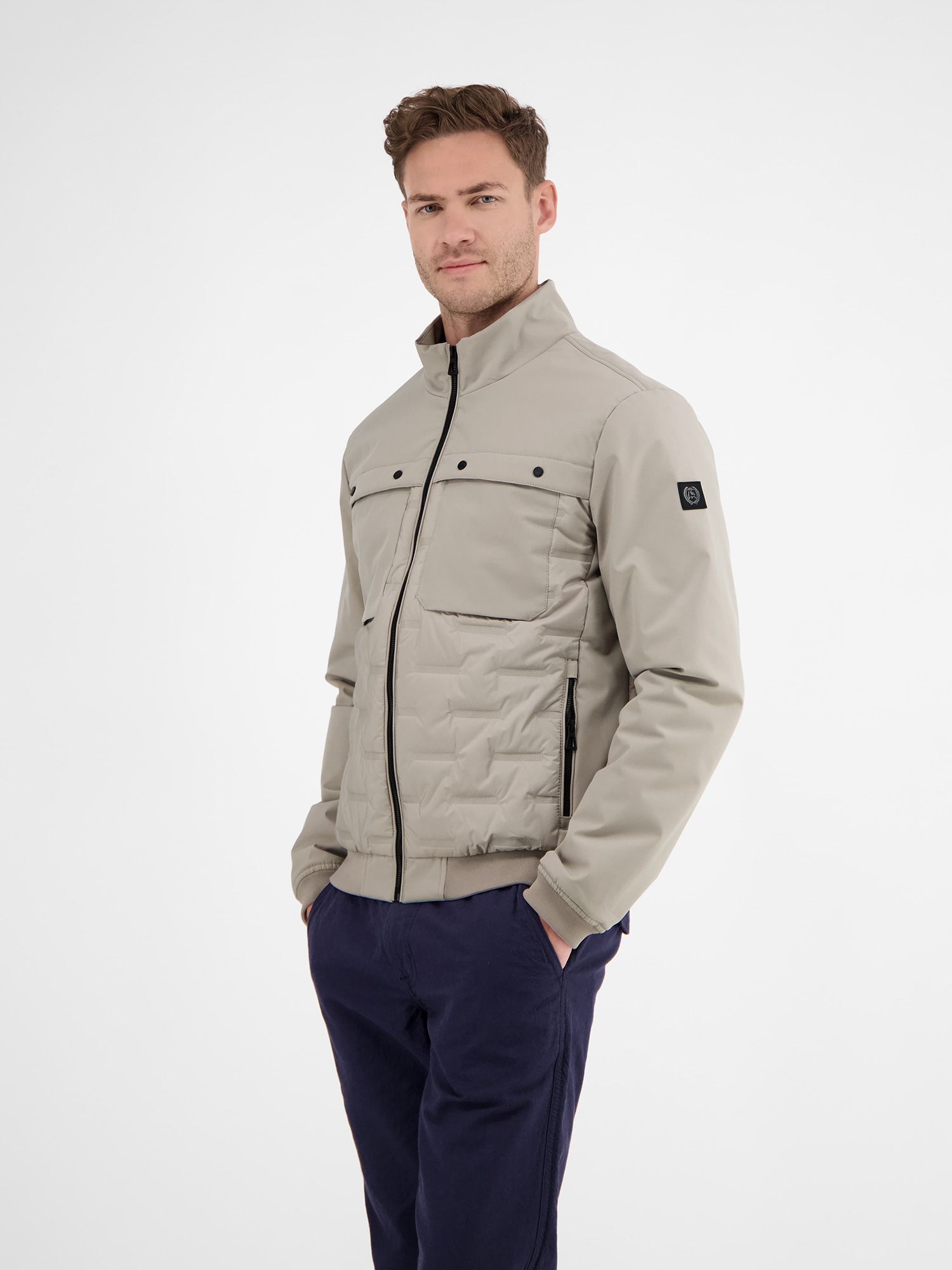 LERROS Steppjacke »LERROS Sportiver Blouson, gesteppt«, ohne Kapuze, Wasser- und windabweisend, atmungsaktiv