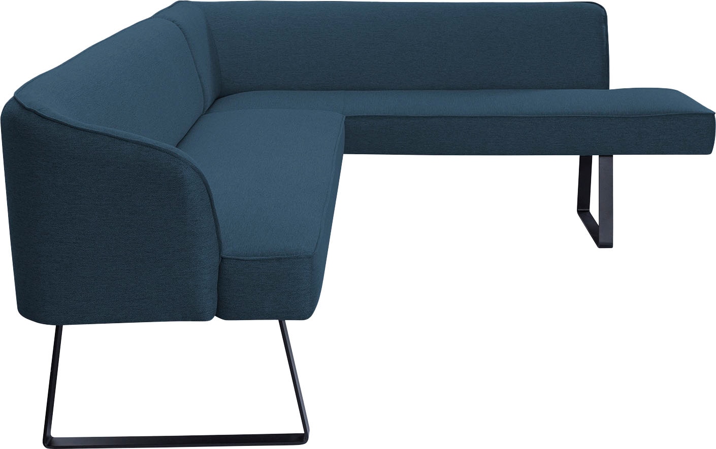 exxpo - sofa fashion Eckbank »Americano«, mit Keder und Metallfüßen, Bezug in verschiedenen Qualitäten